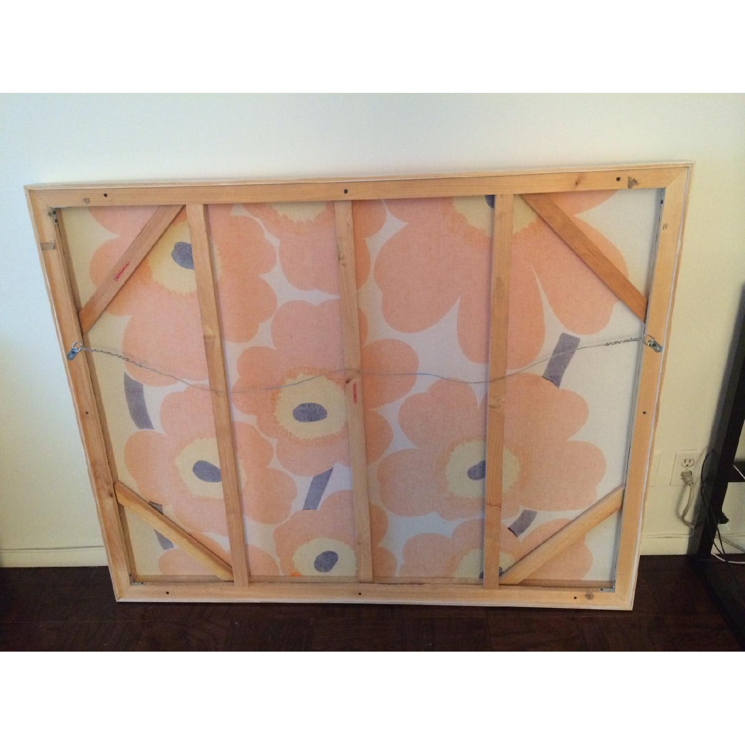 Marimekko Orange Unikko Stretched Fabric Wall Art - image-3