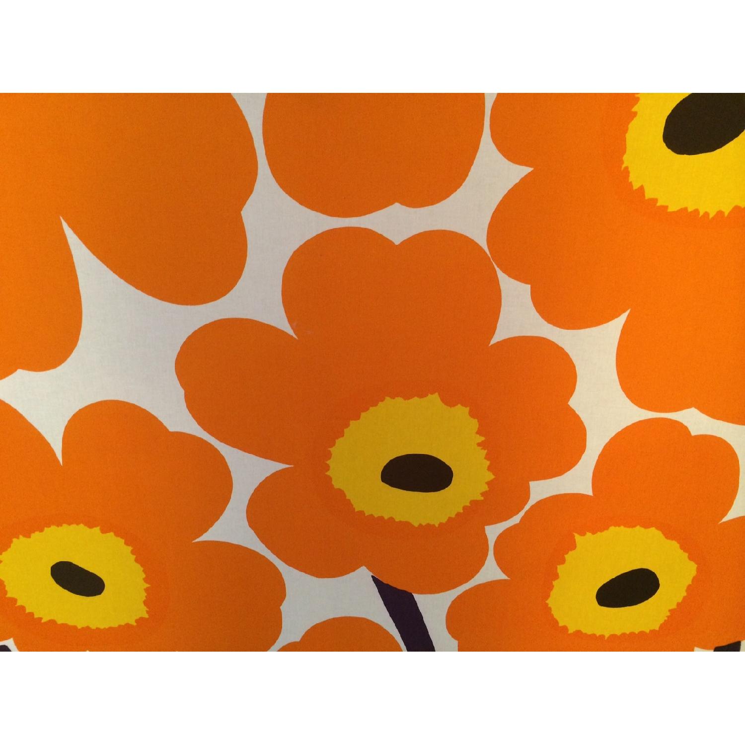 Marimekko Orange Unikko Stretched Fabric Wall Art - image-4