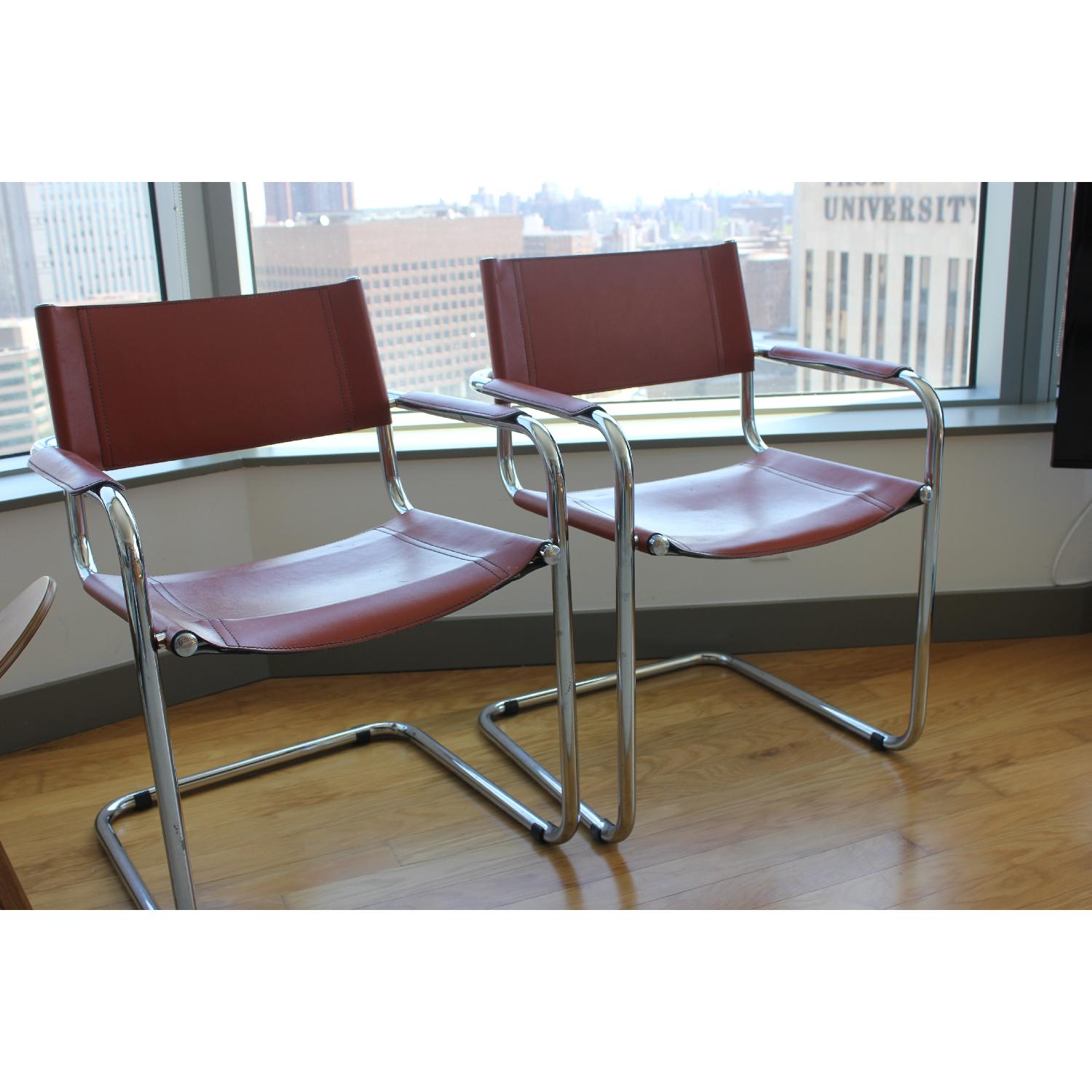 Mid Century Modern Chrome Chairs - Pair - image-2
