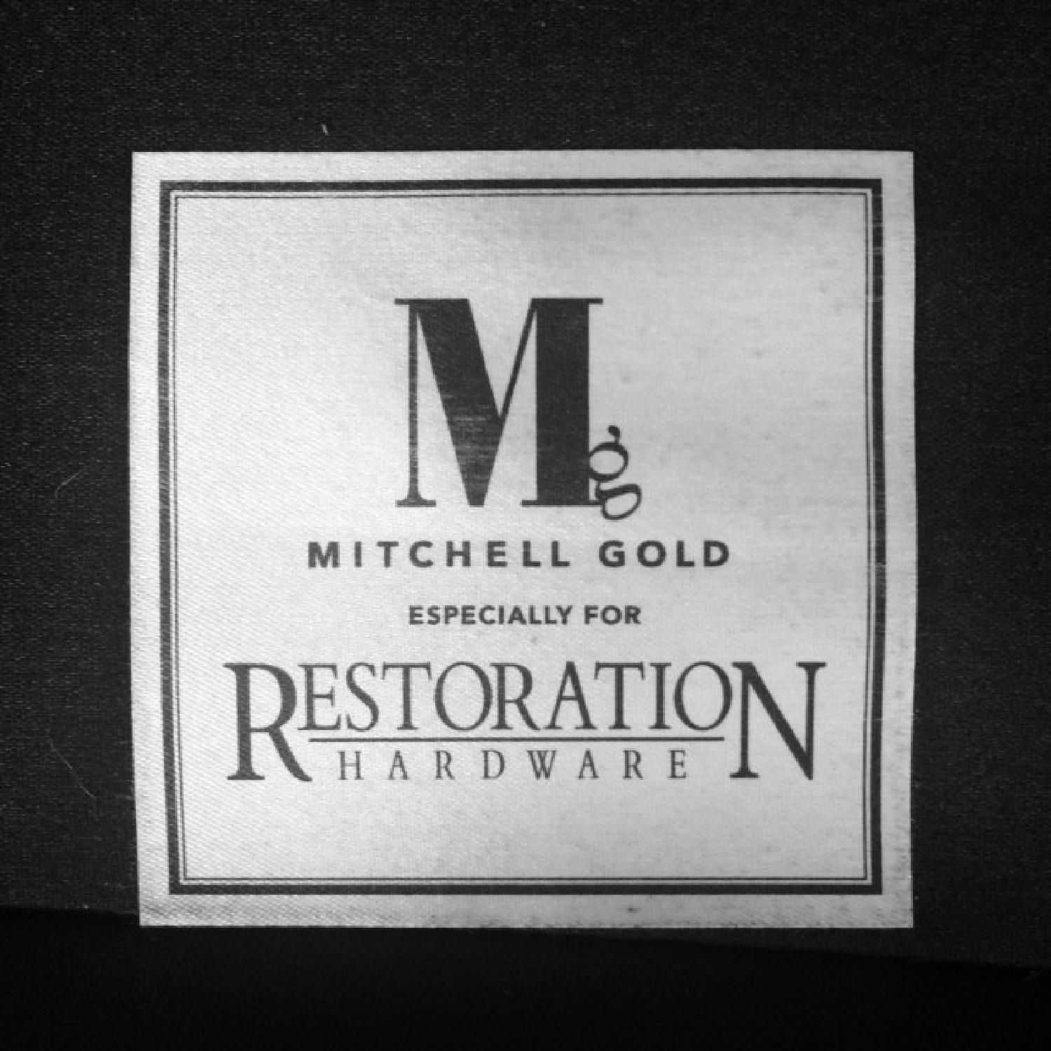 Mitchel Gold for Restoration Hardware Leather Club Chairs w/ 1 Matching Ottoman - image-6