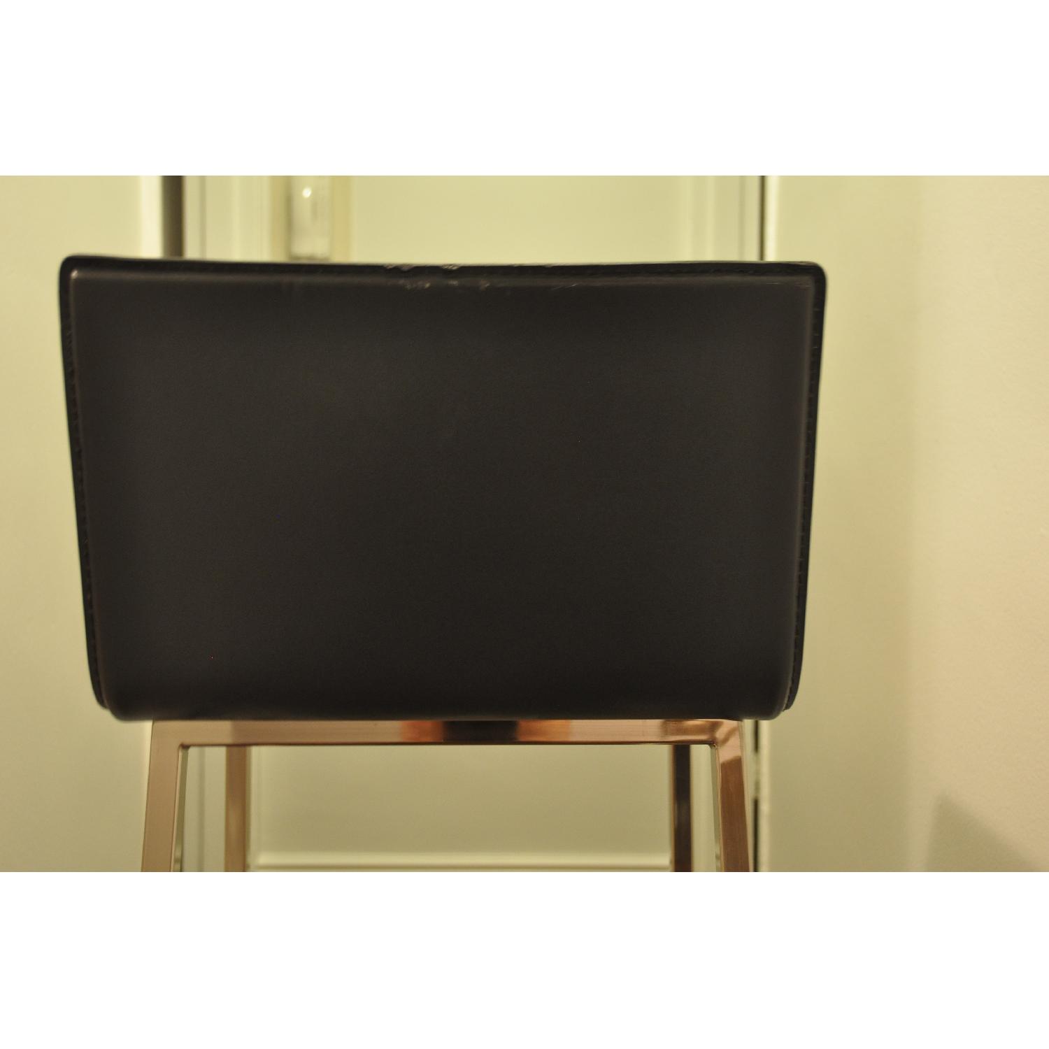 CB2 Phoenix Carbon Grey Bar Stools Pair AptDeco