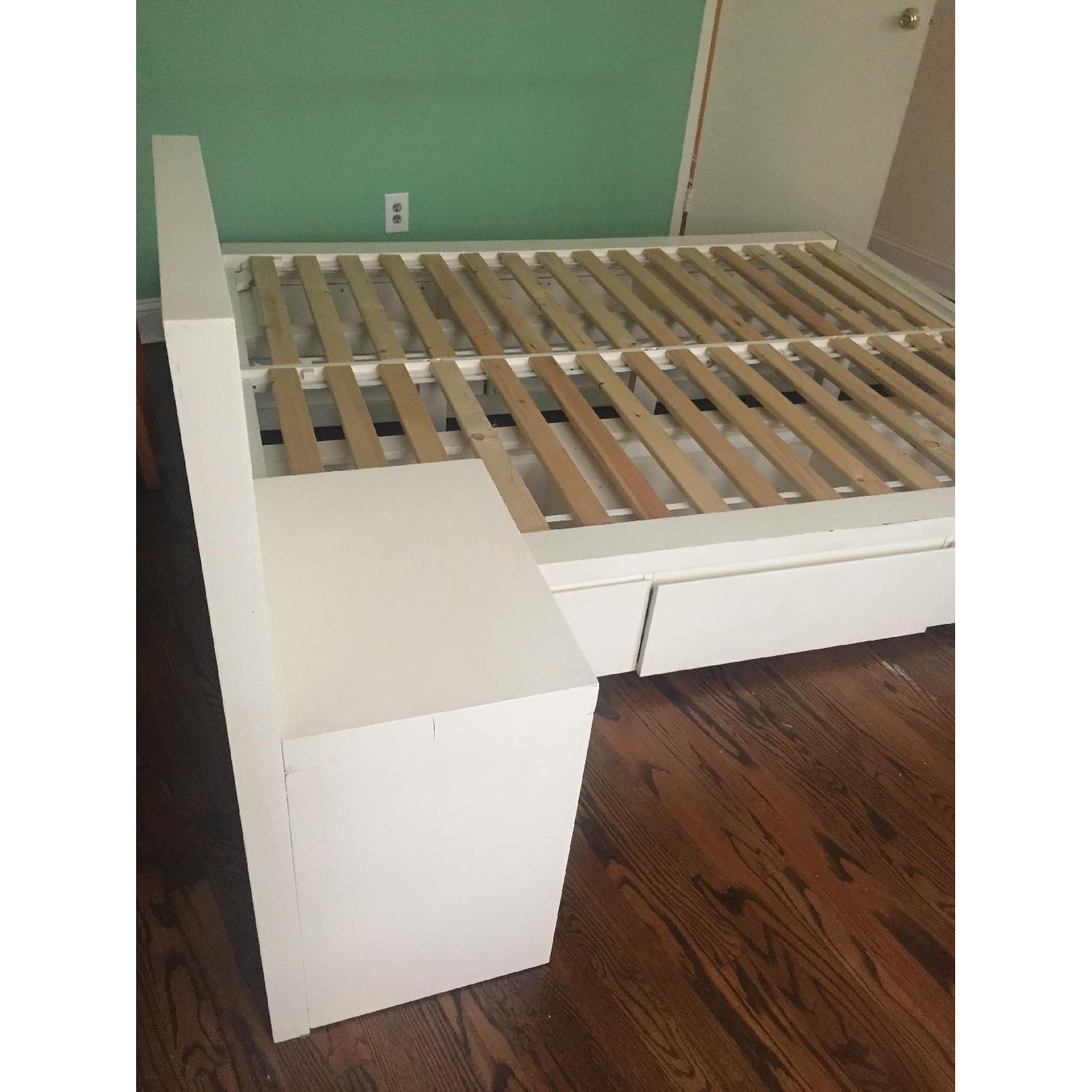 West Elm Queen Size Storage Bed AptDeco