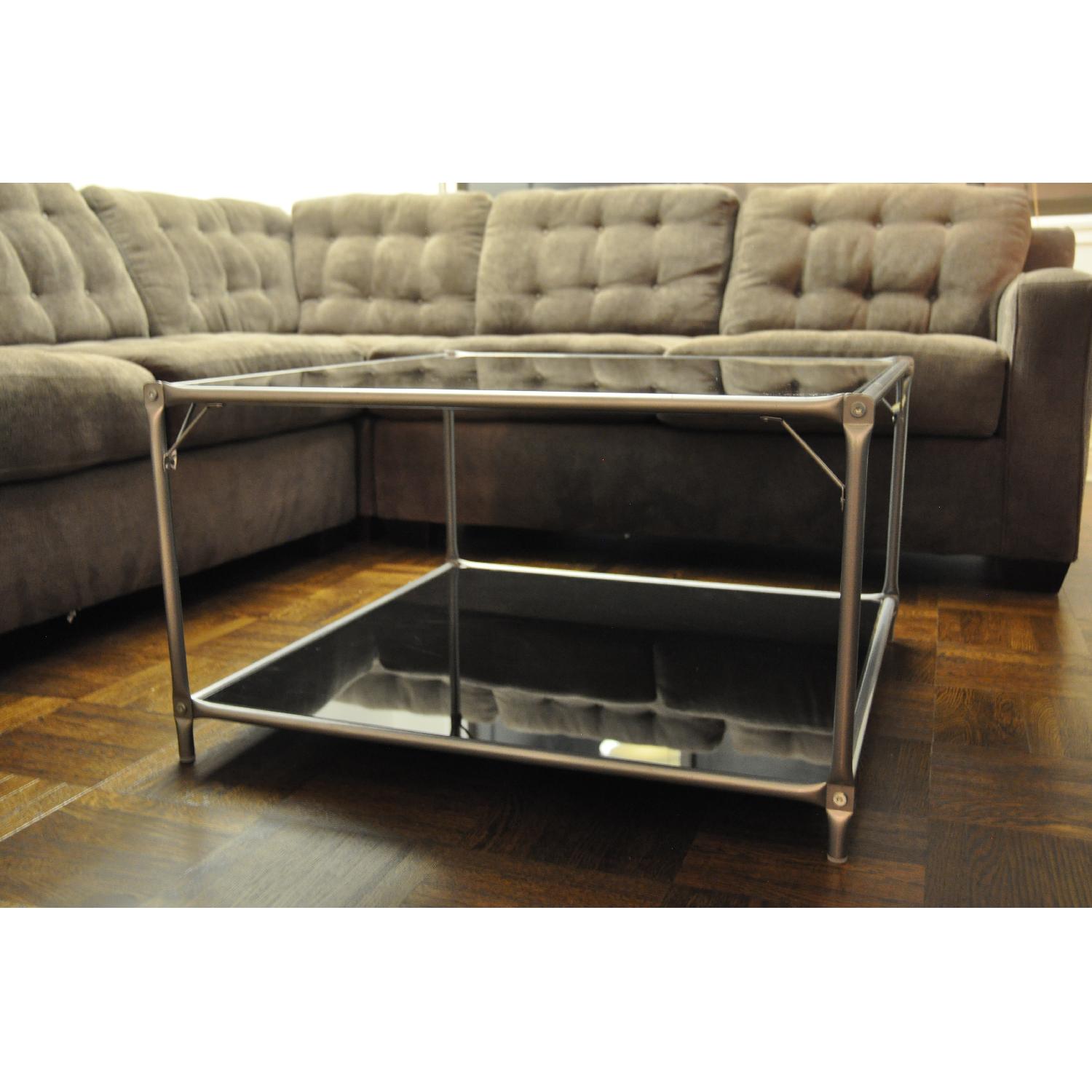 Ikea Black Glass Coffee Table - image-1