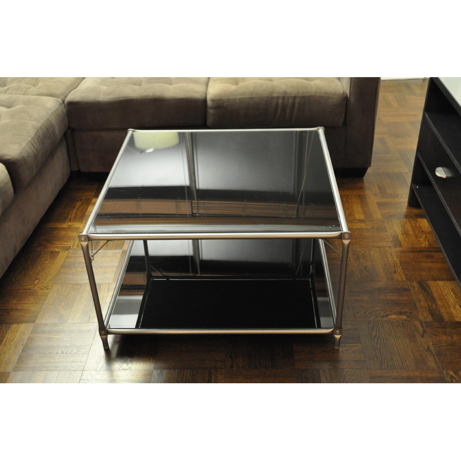 Ikea Black Glass Coffee Table - image-2