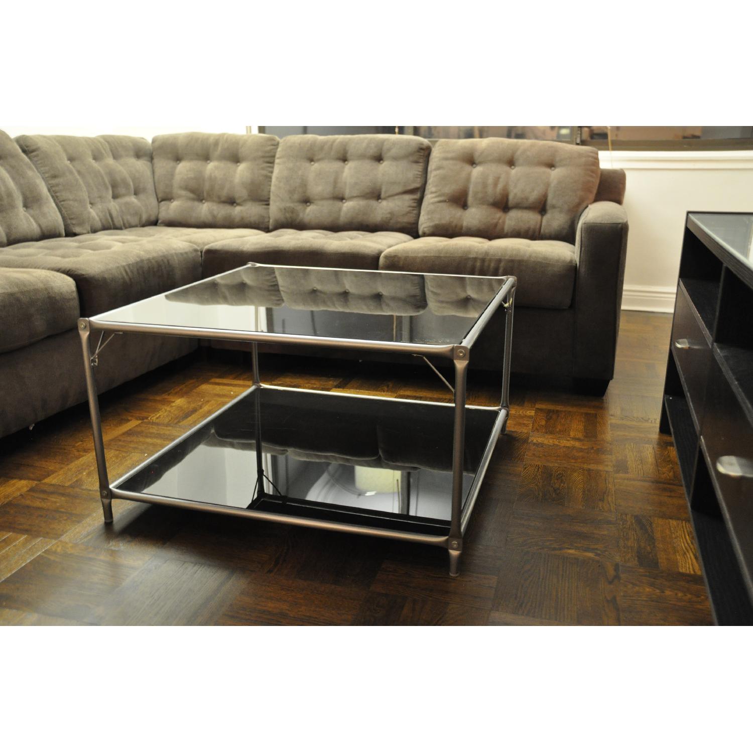 Ikea Black Glass Coffee Table - image-3