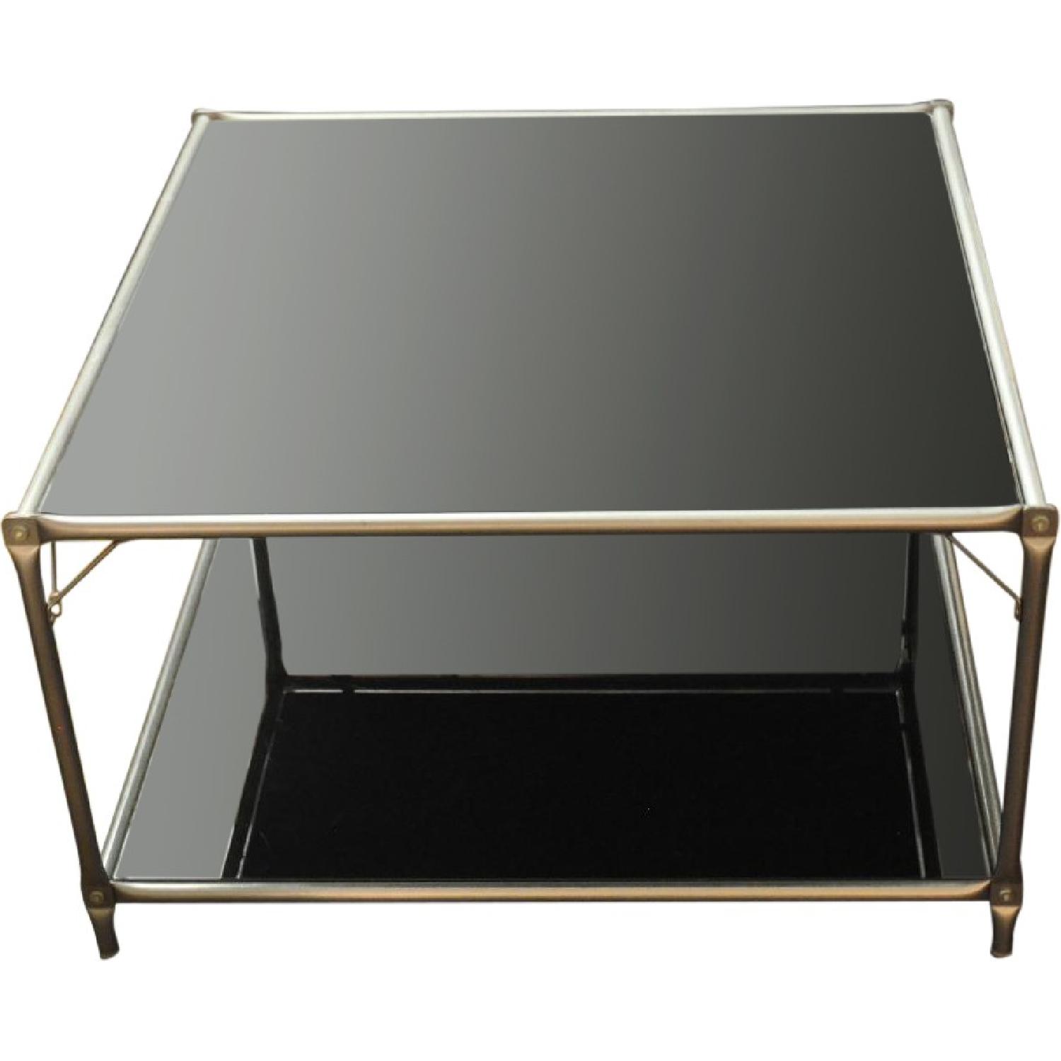 Ikea Black Glass Coffee Table - image-0