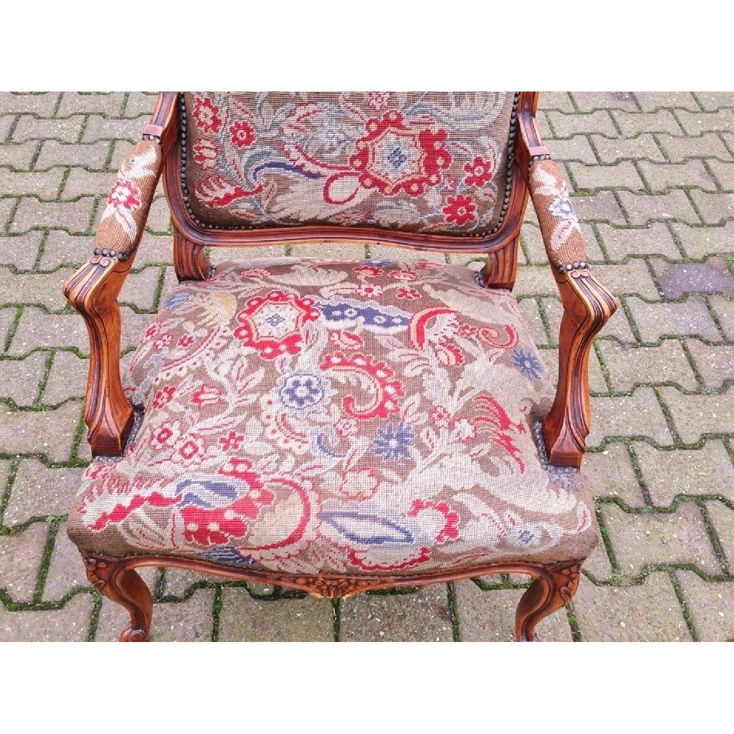 Petit Point Needlepoint Tapestry Chair - image-2