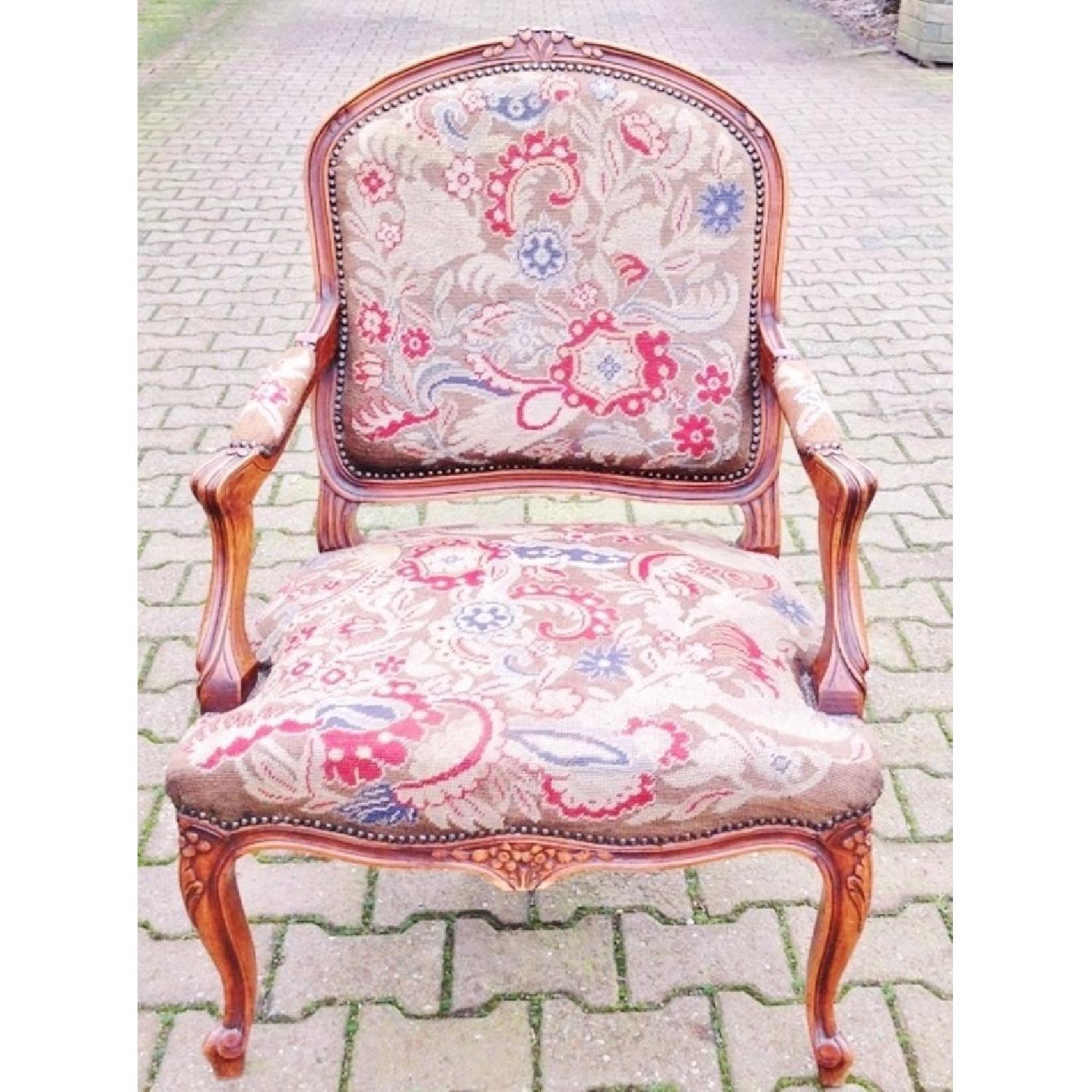 Petit Point Needlepoint Tapestry Chair - image-5