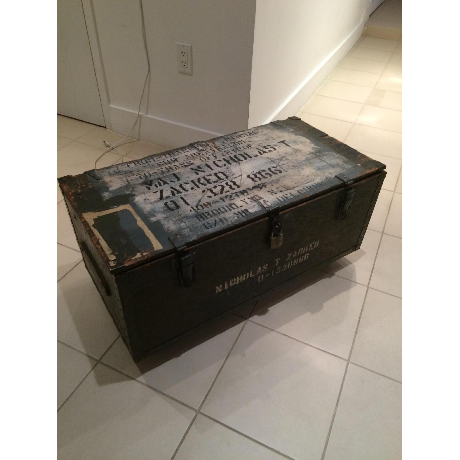 Vintage Army Footlocker - image-2