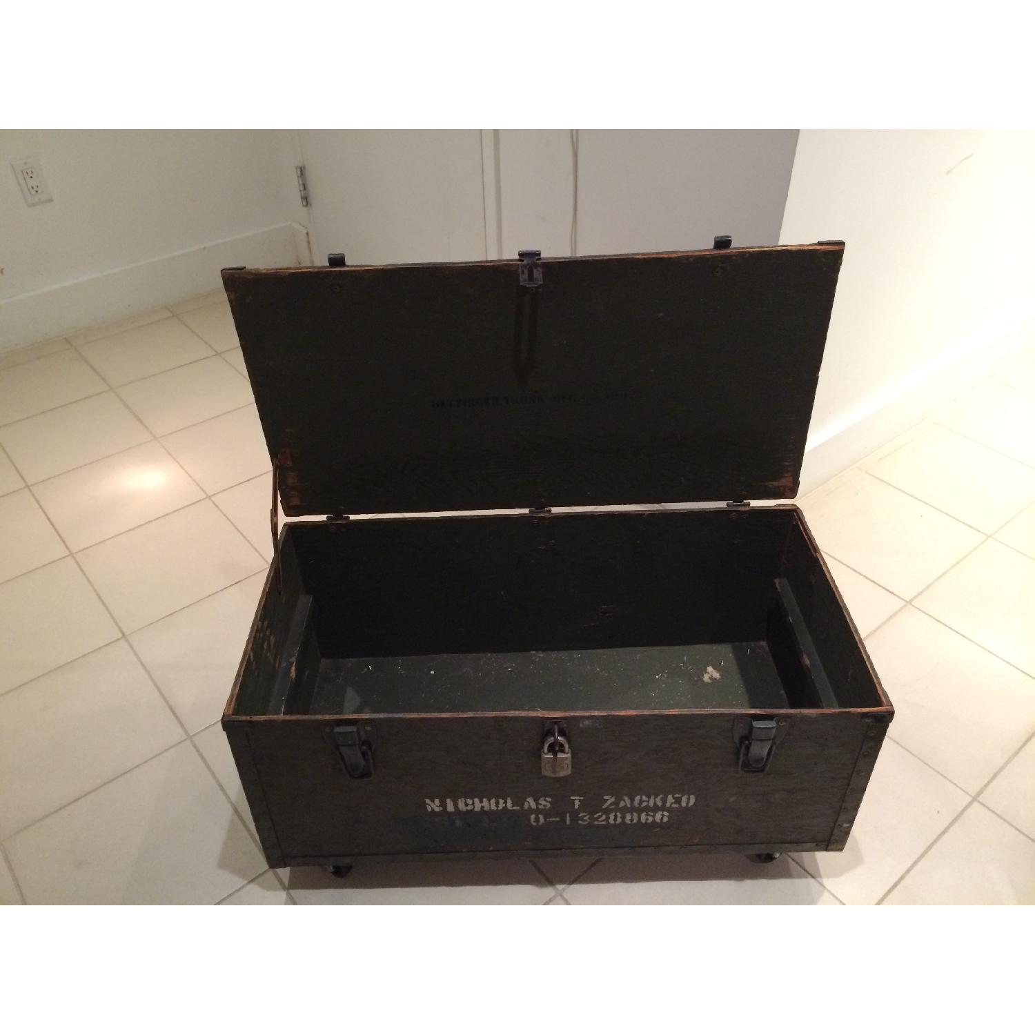 Vintage Army Footlocker - image-3