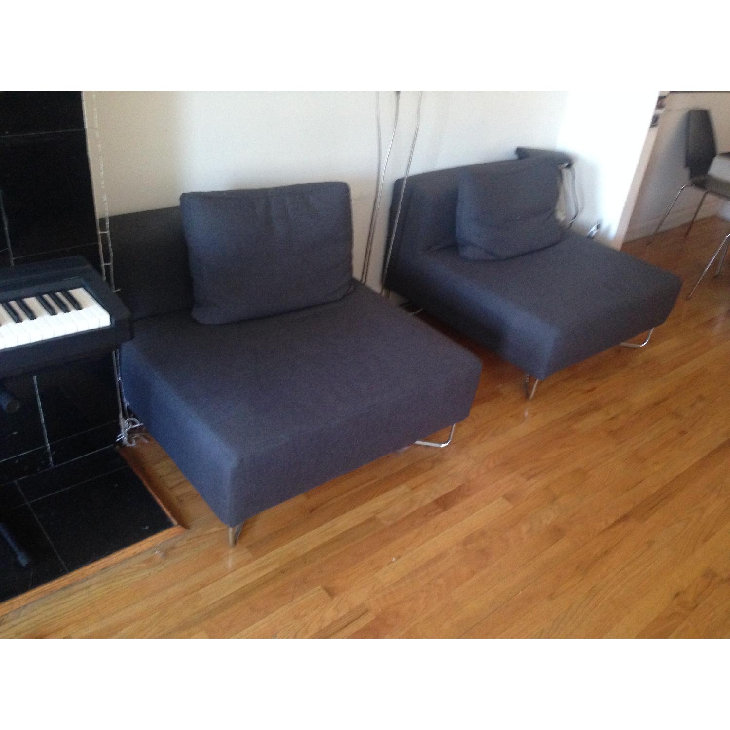 Softline Lotus Dark Grey Chairs - Pair - image-1