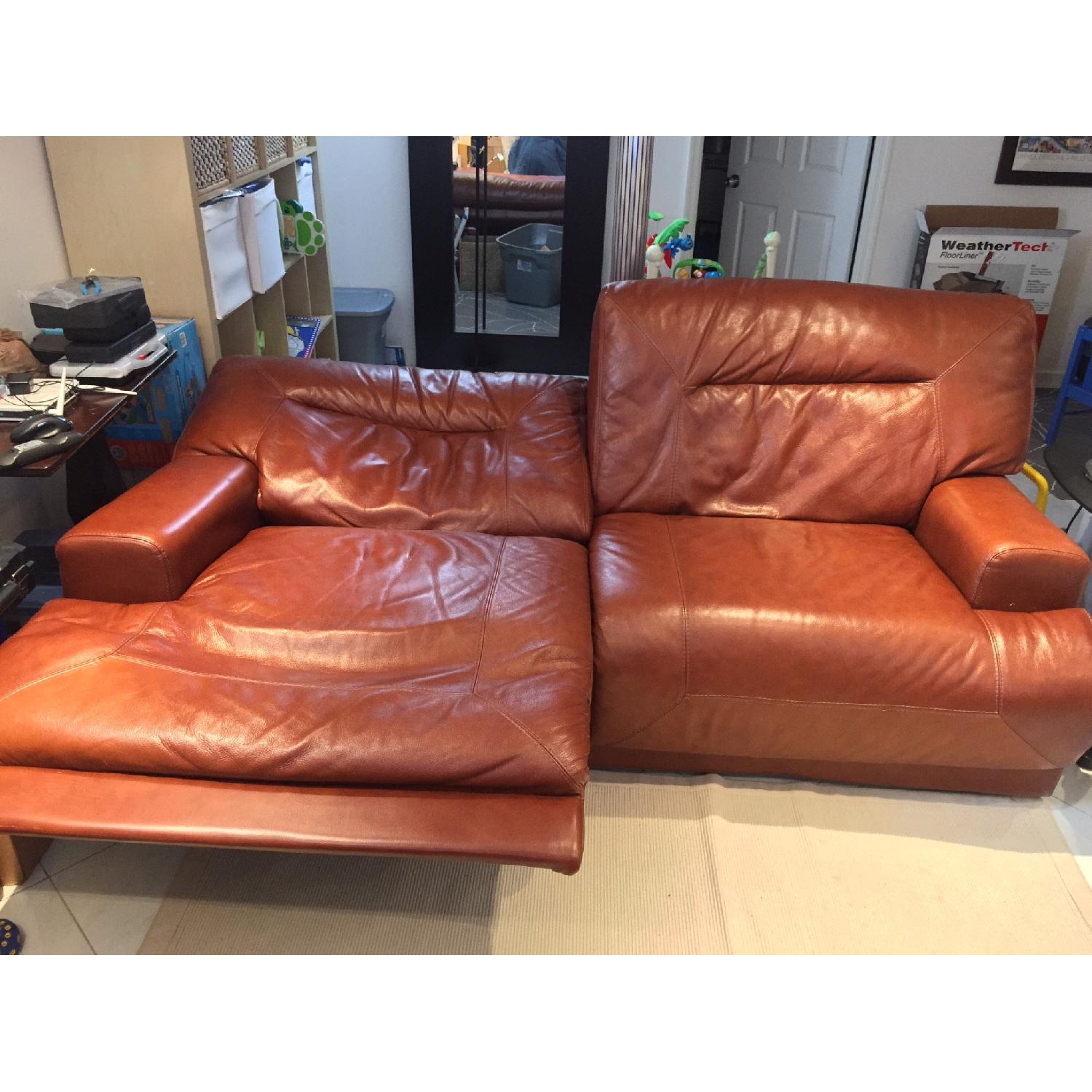Macy's Ricardo Leather Power Recliner Sofa - image-3