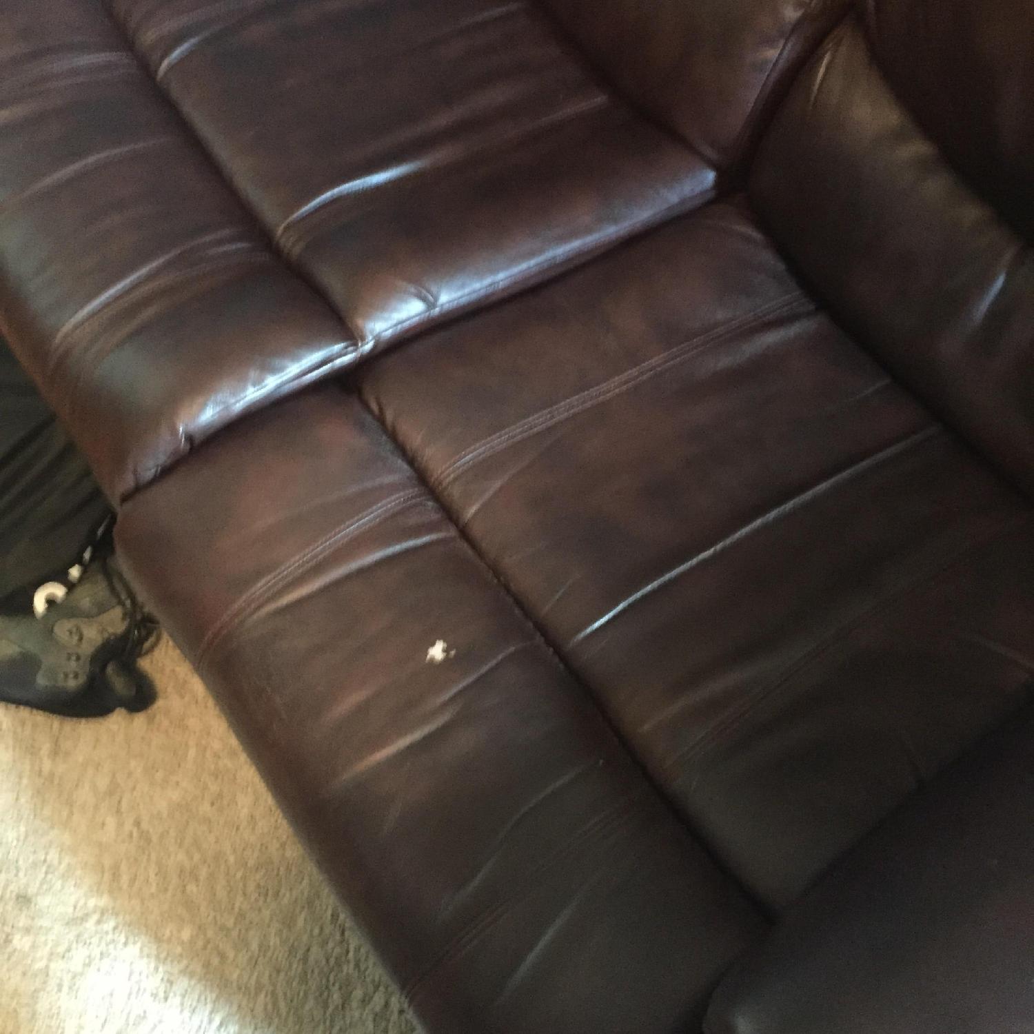 Rooms To Go Leather Reclining Loveseat - image-4