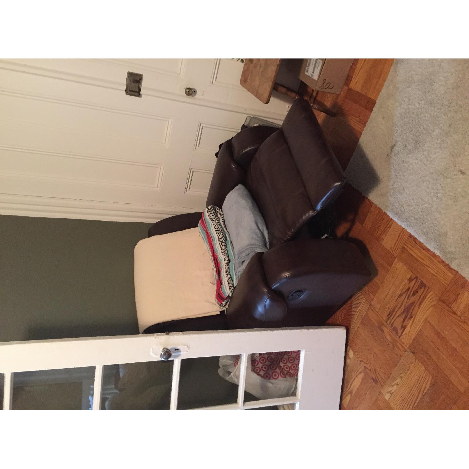 Rooms To Go Leather Reclining Loveseat - image-5