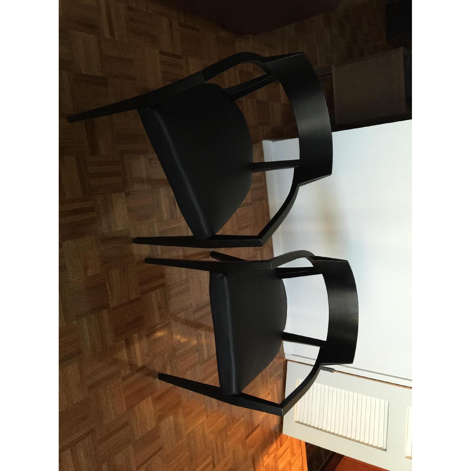 Wholesale Interiors Inc Leather & Wood Dining Chairs - Set of 2 - image-2