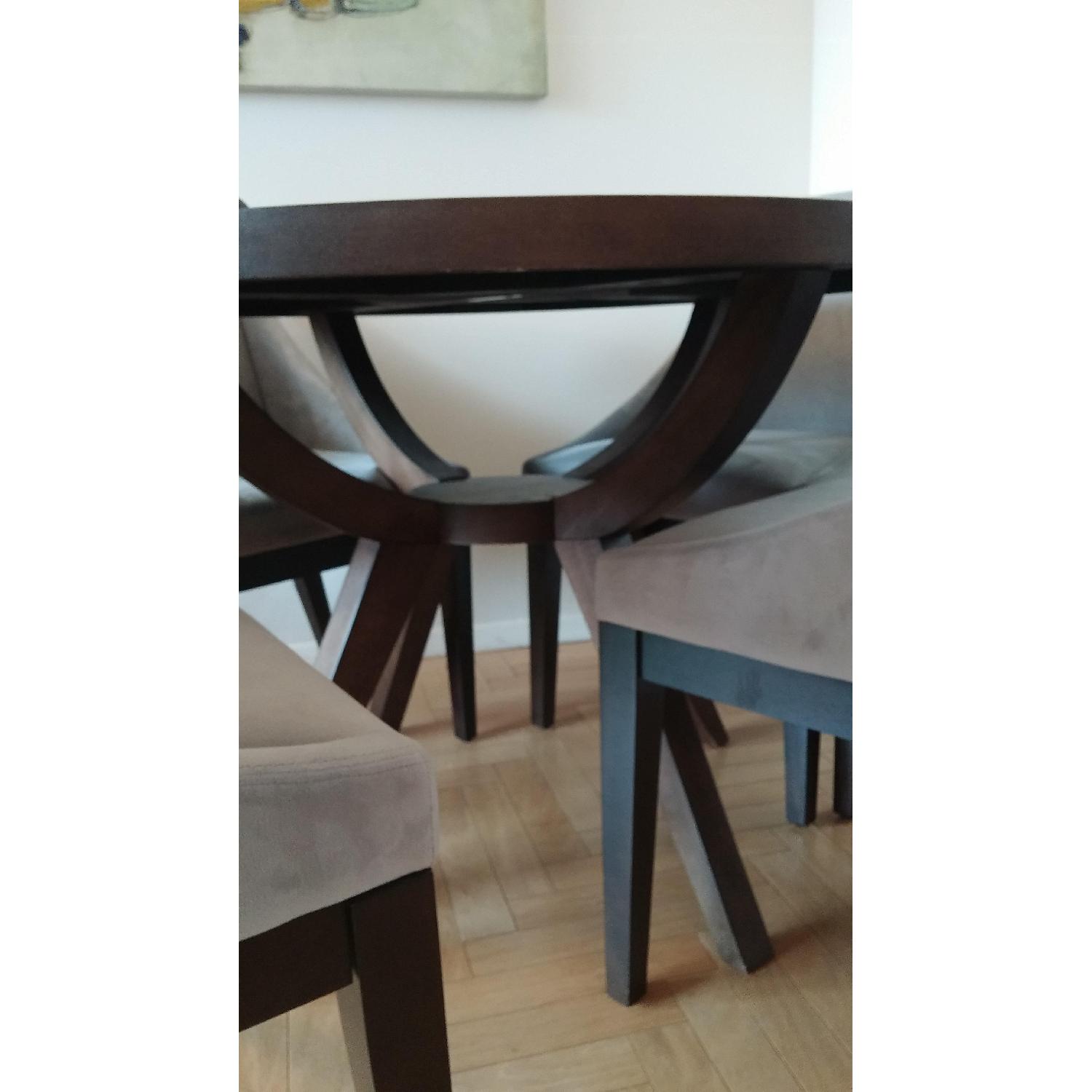 West Elm Arc Base Pedestal Table w/ 4 chairs - image-2