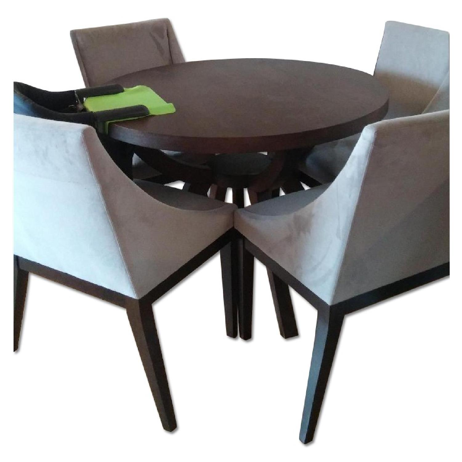 West Elm Arc Base Pedestal Table w/ 4 chairs - image-0
