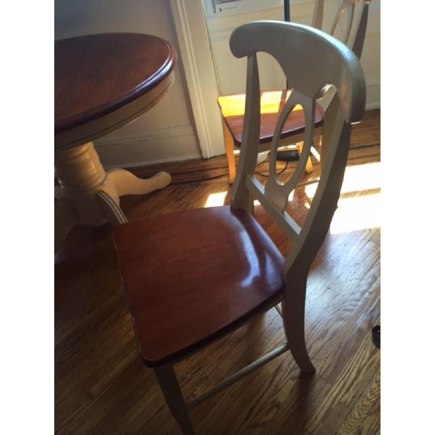 Cherry Wood Expandable Dining Table w/ 4 Chairs - image-4