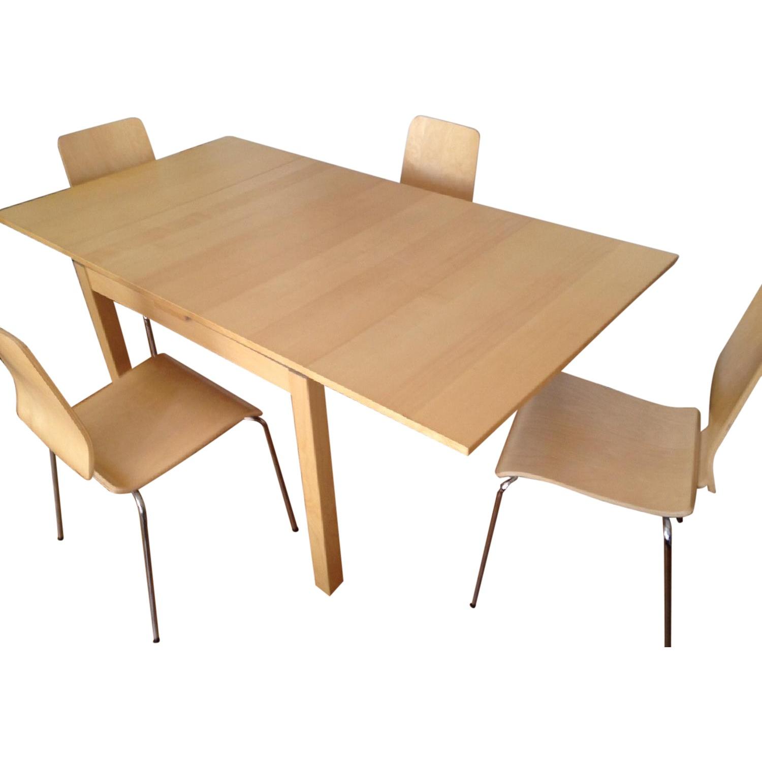 igaharunさん専用【IKEA】BJURSTA Ikea Bjursta Extendable Table in Birch - AptDeco