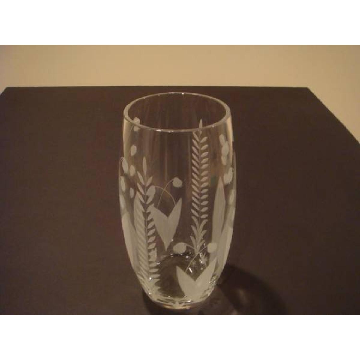 Authentic Tiffany Lily of the Valley'Crystal Vase - image-1