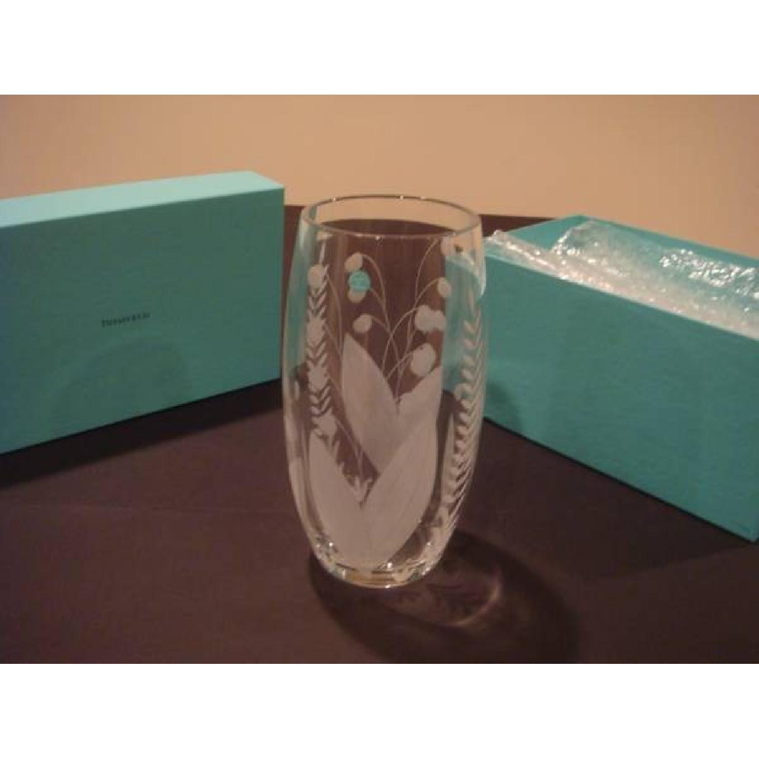 Authentic Tiffany Lily of the Valley'Crystal Vase - image-2