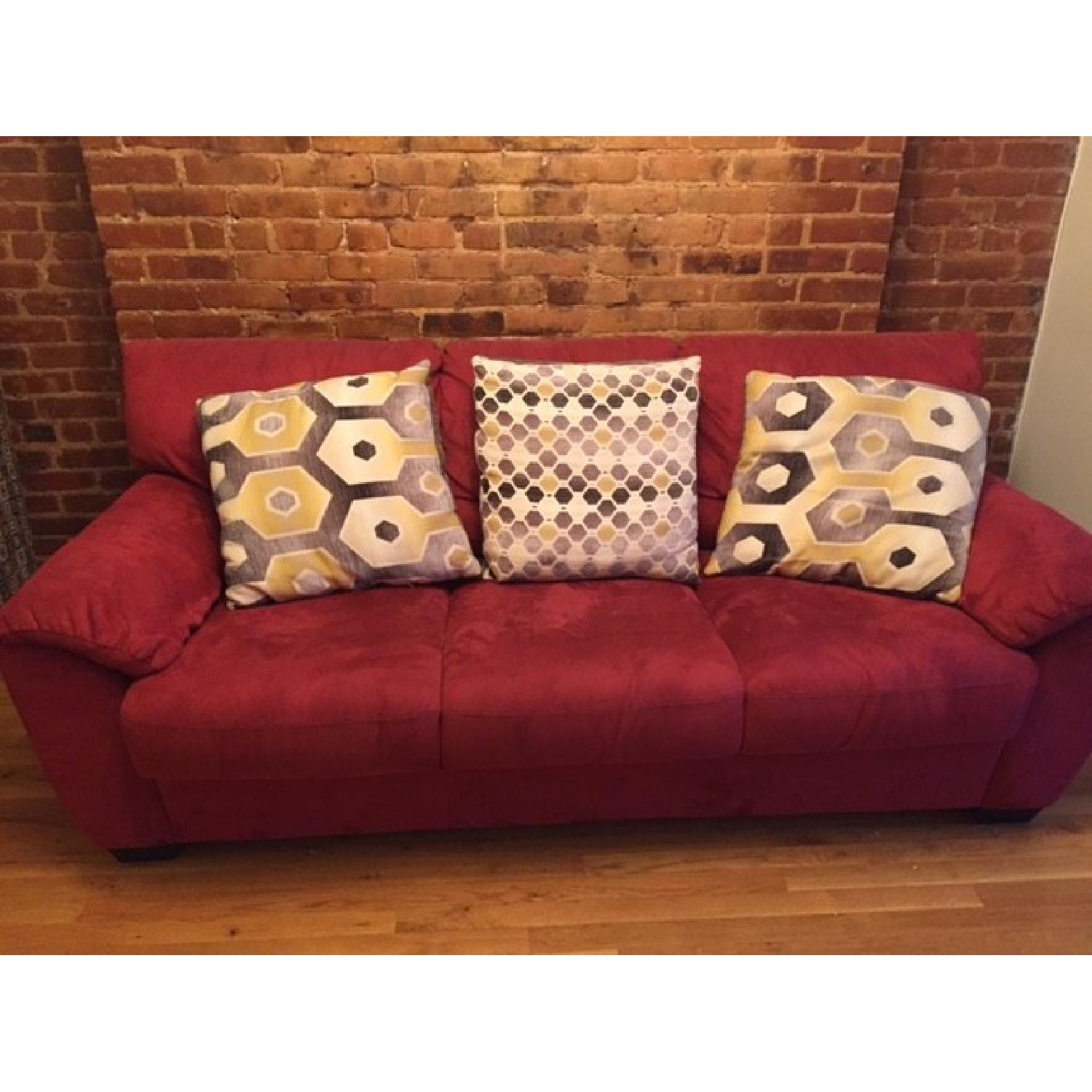 Suede Sleeper Sofa - image-2