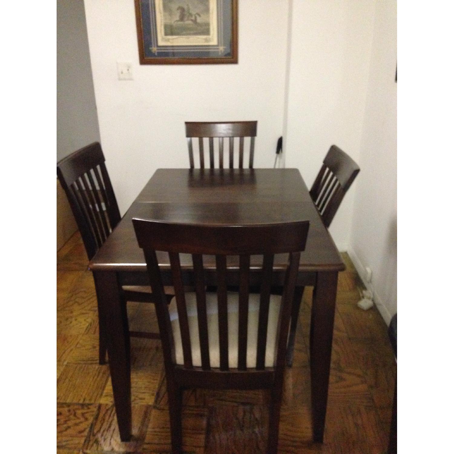 Wood Dining Room Table w/ 4 Chairs - image-3