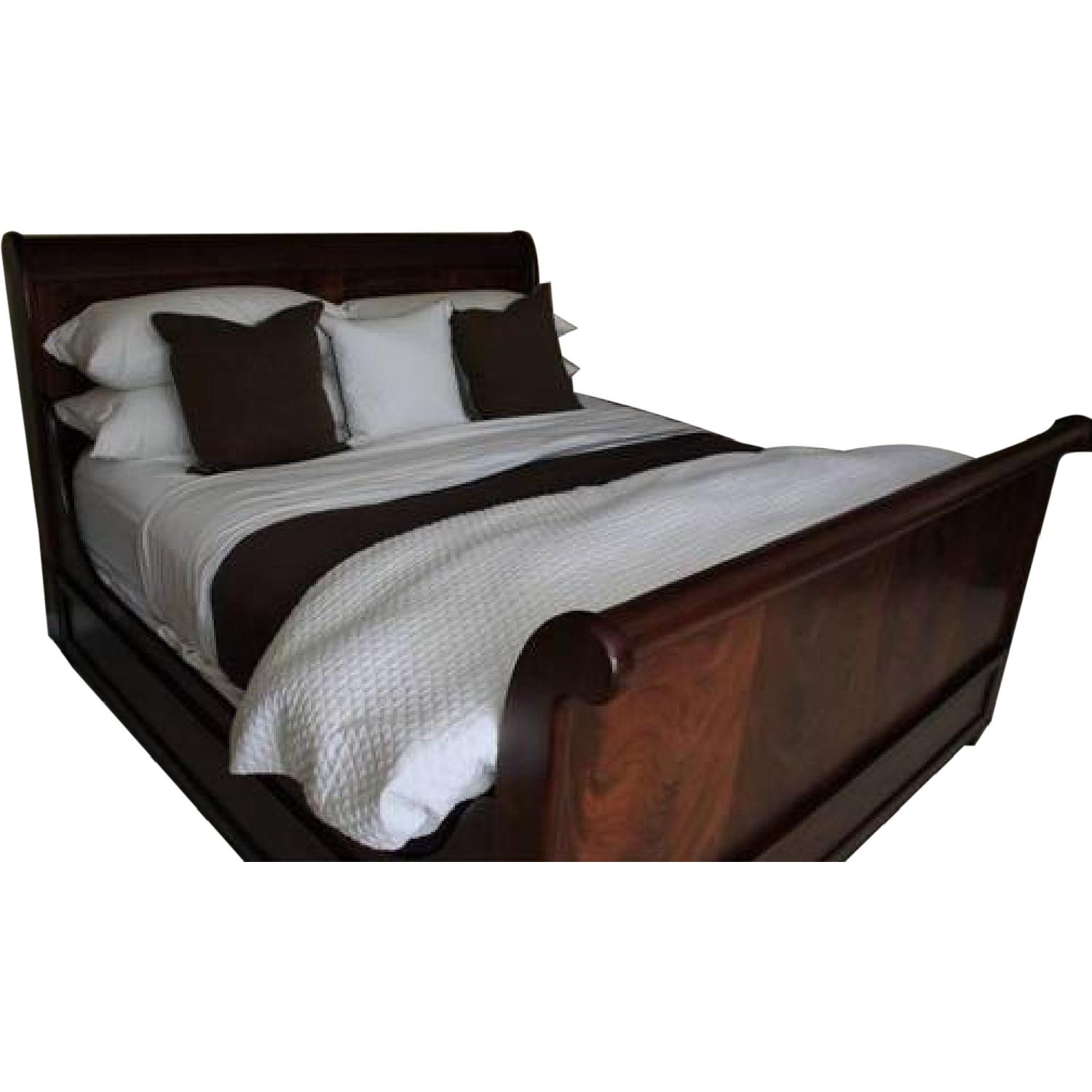 Ralph Lauren Cherry Wood Queen Sleigh Bed Aptdeco