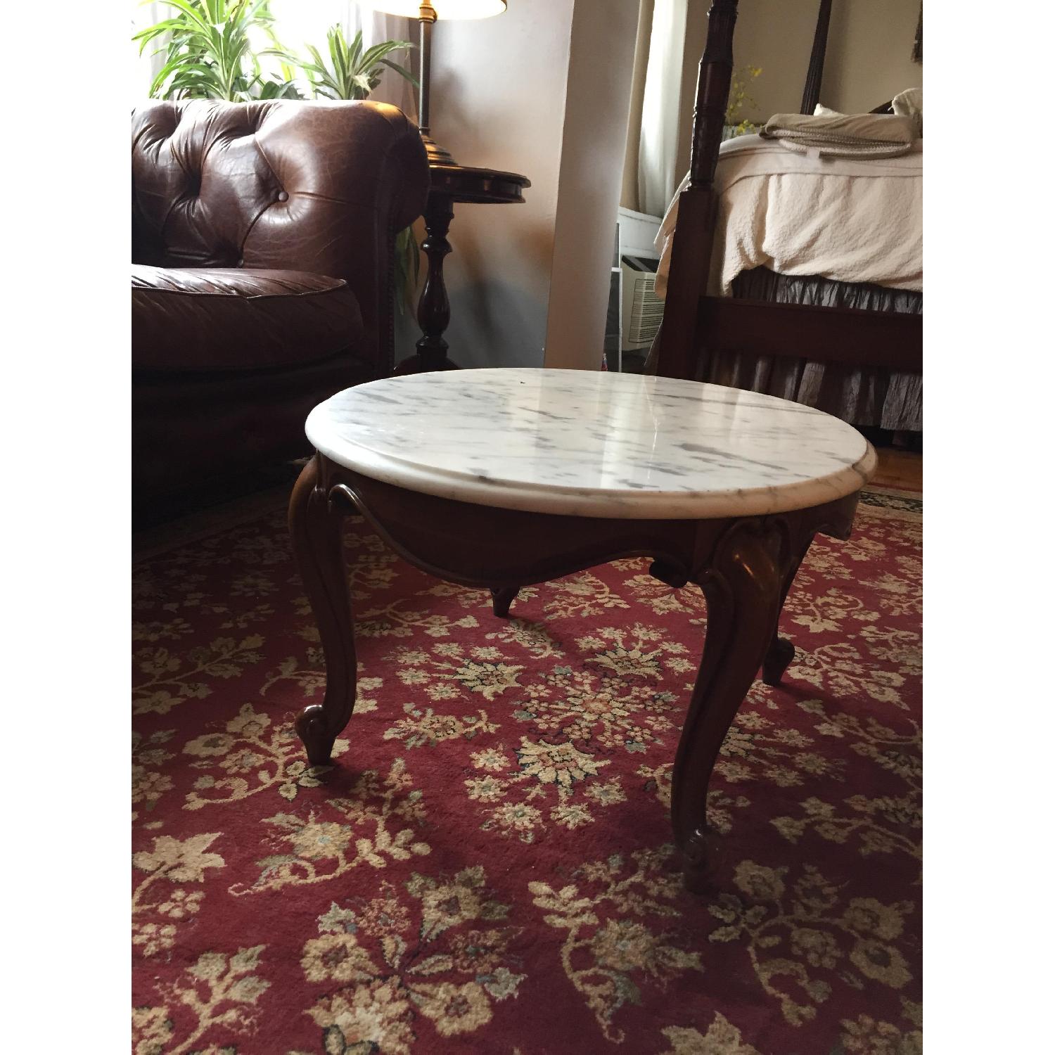 Marble Oval Coffee Table - image-1