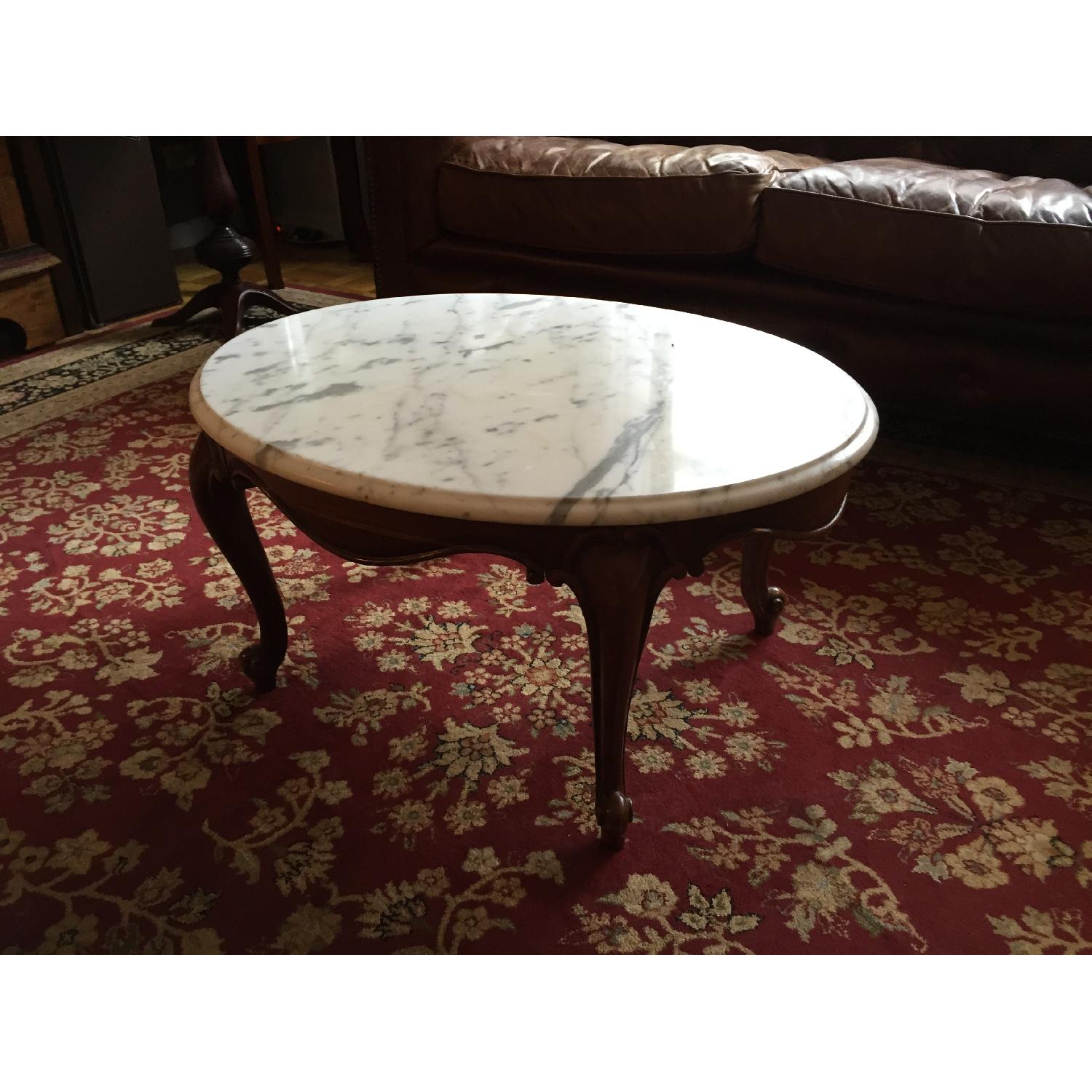 Marble Oval Coffee Table - image-3