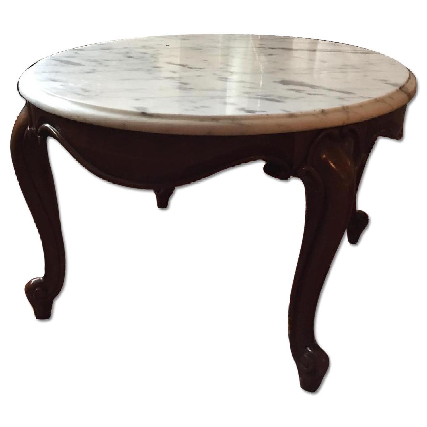 Marble Oval Coffee Table - image-0
