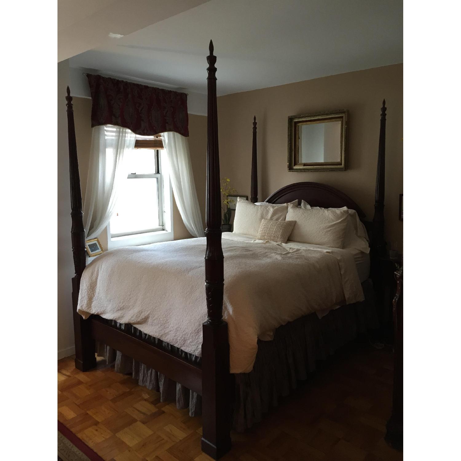 Bombay Company Four Poster Queen Bed + 2 Matching Nightstands - image-2