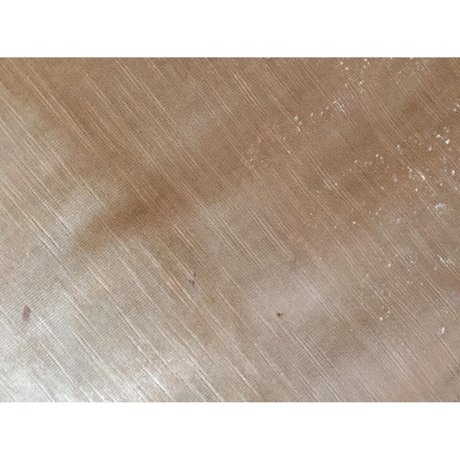 Queen Anne Loveseat Sofa - Antique Gold Velvet - image-5