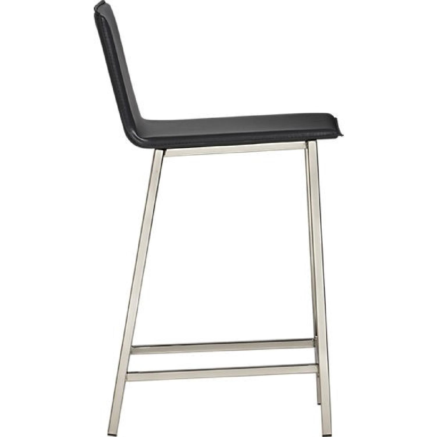 CB2 Phoenix Carbon Bar Stools - Pair - AptDeco