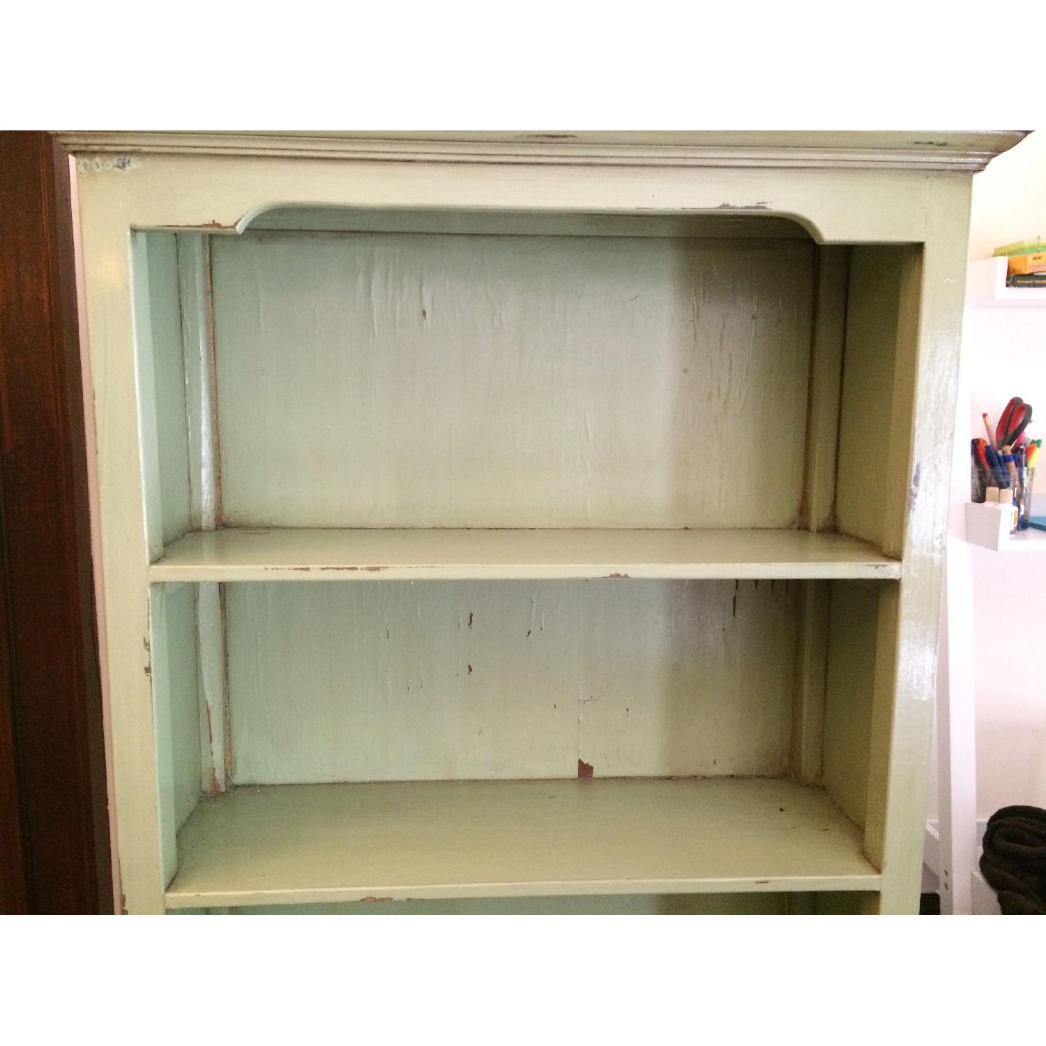 Vintage Light Green Wooden Bookcase - image-2