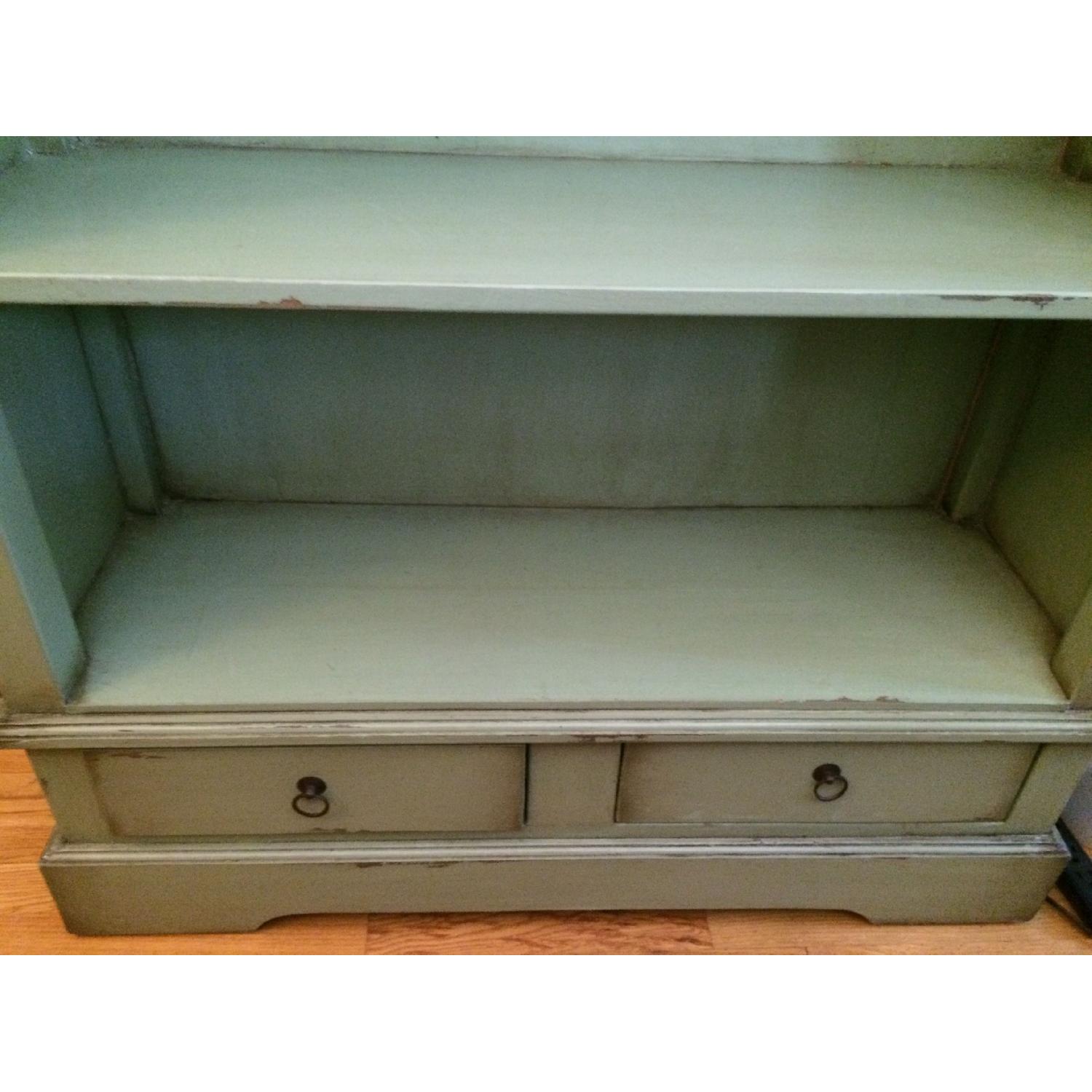 Vintage Light Green Wooden Bookcase - image-3