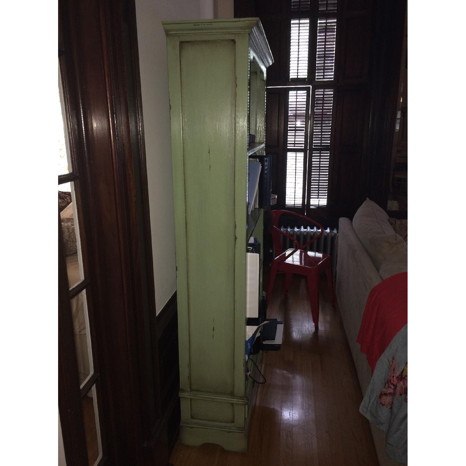 Vintage Light Green Wooden Bookcase - image-5