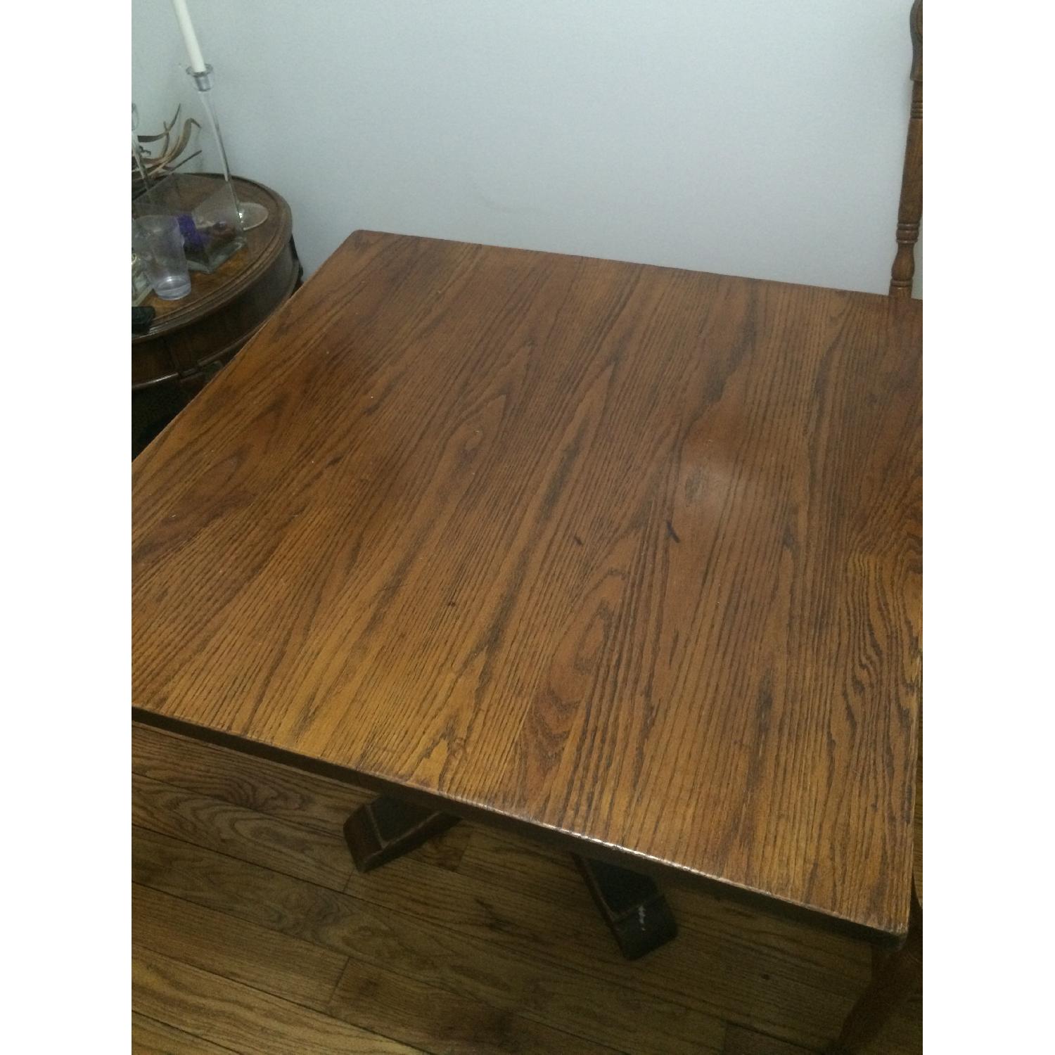 Vintage Dark Wood Dining Table AptDeco