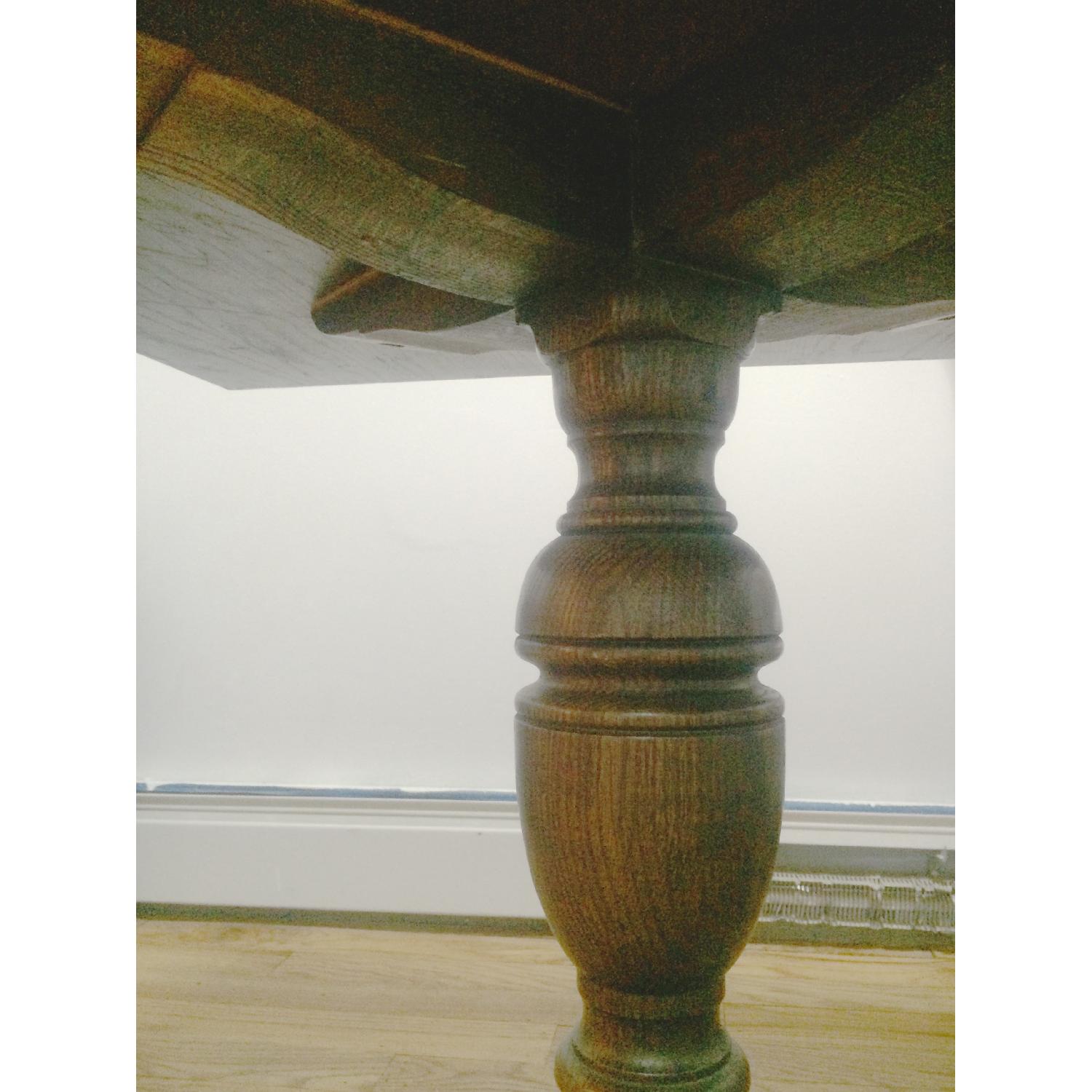 Vintage Dark Wood Dining Table AptDeco