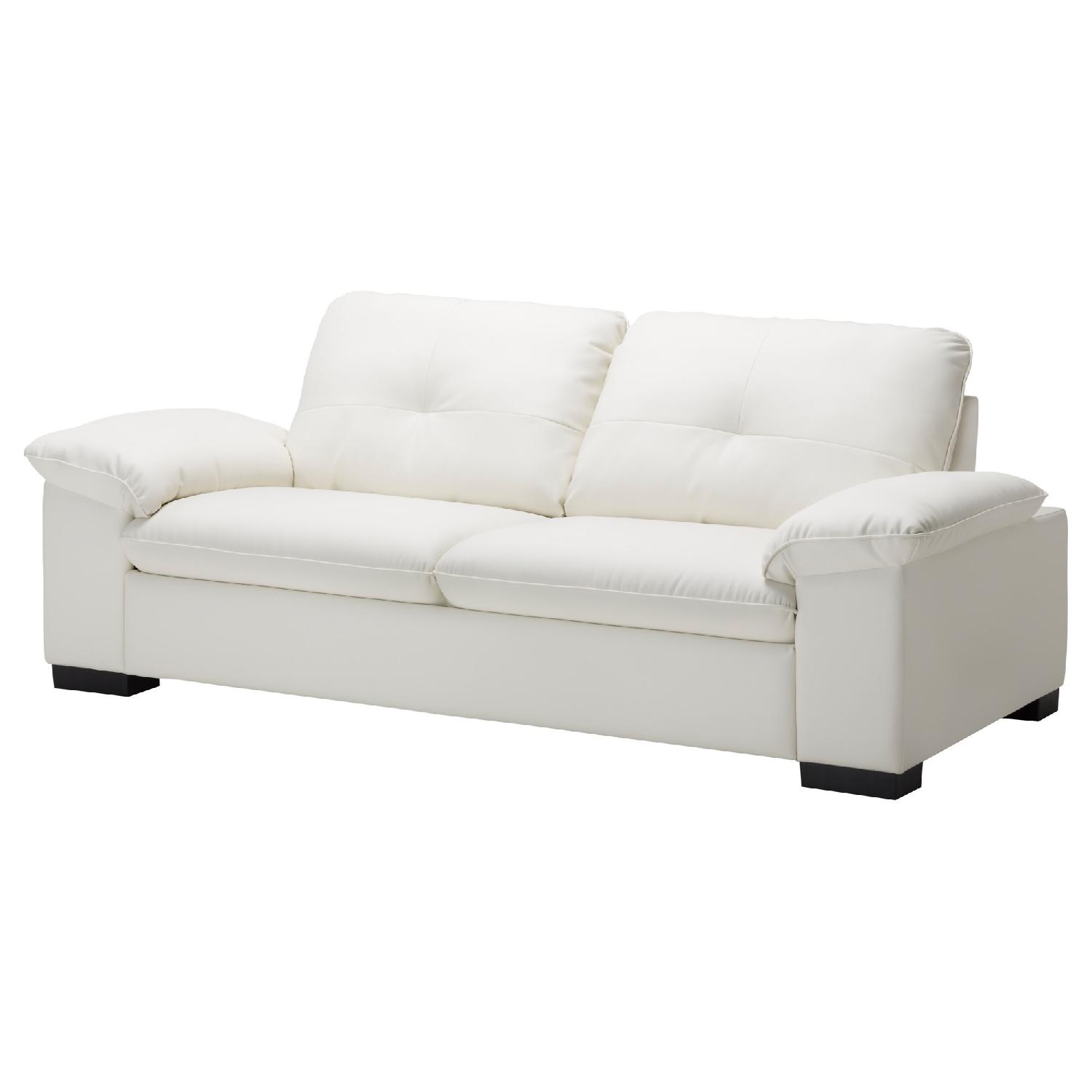 Ikea White Leather Couch AptDeco