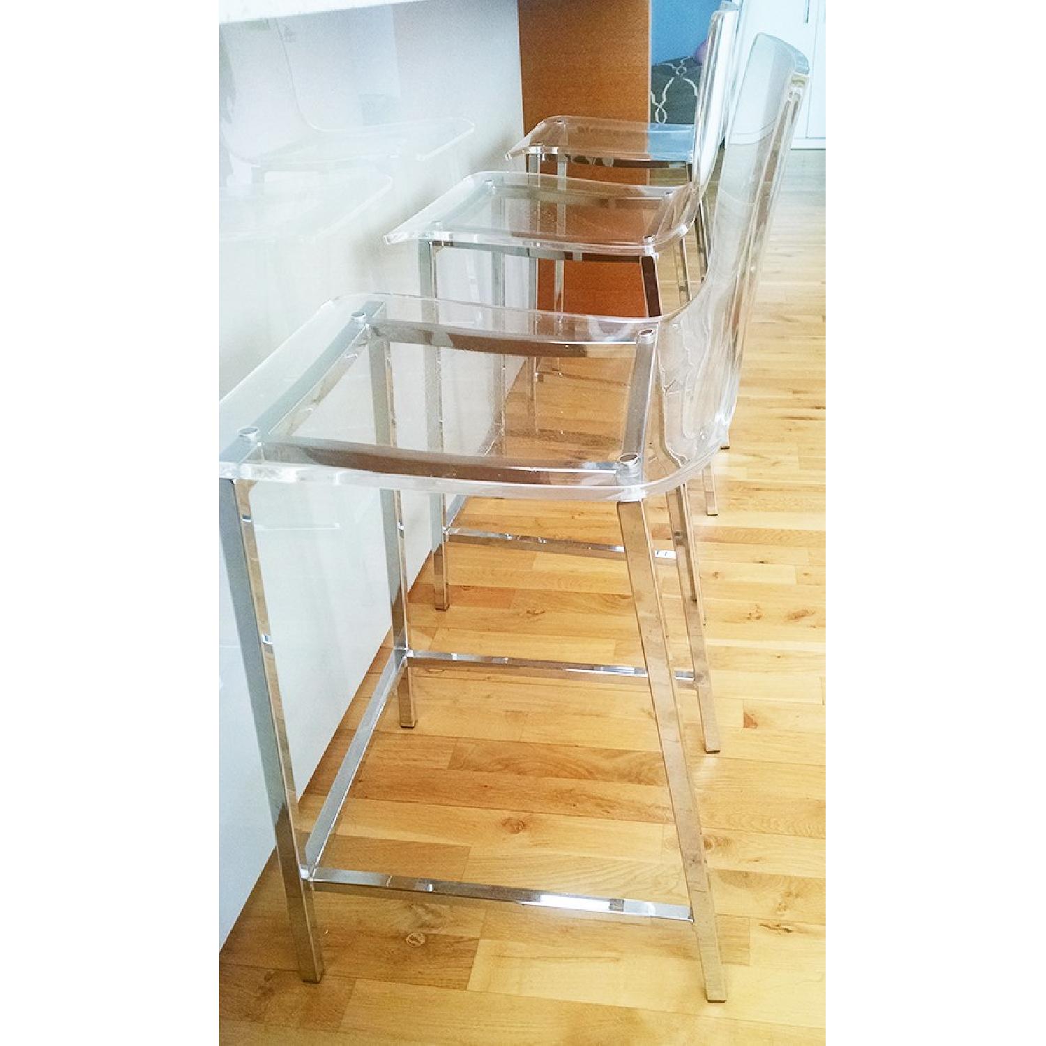 Clear Acrylic Counter Stools - Set of 3 - image-3
