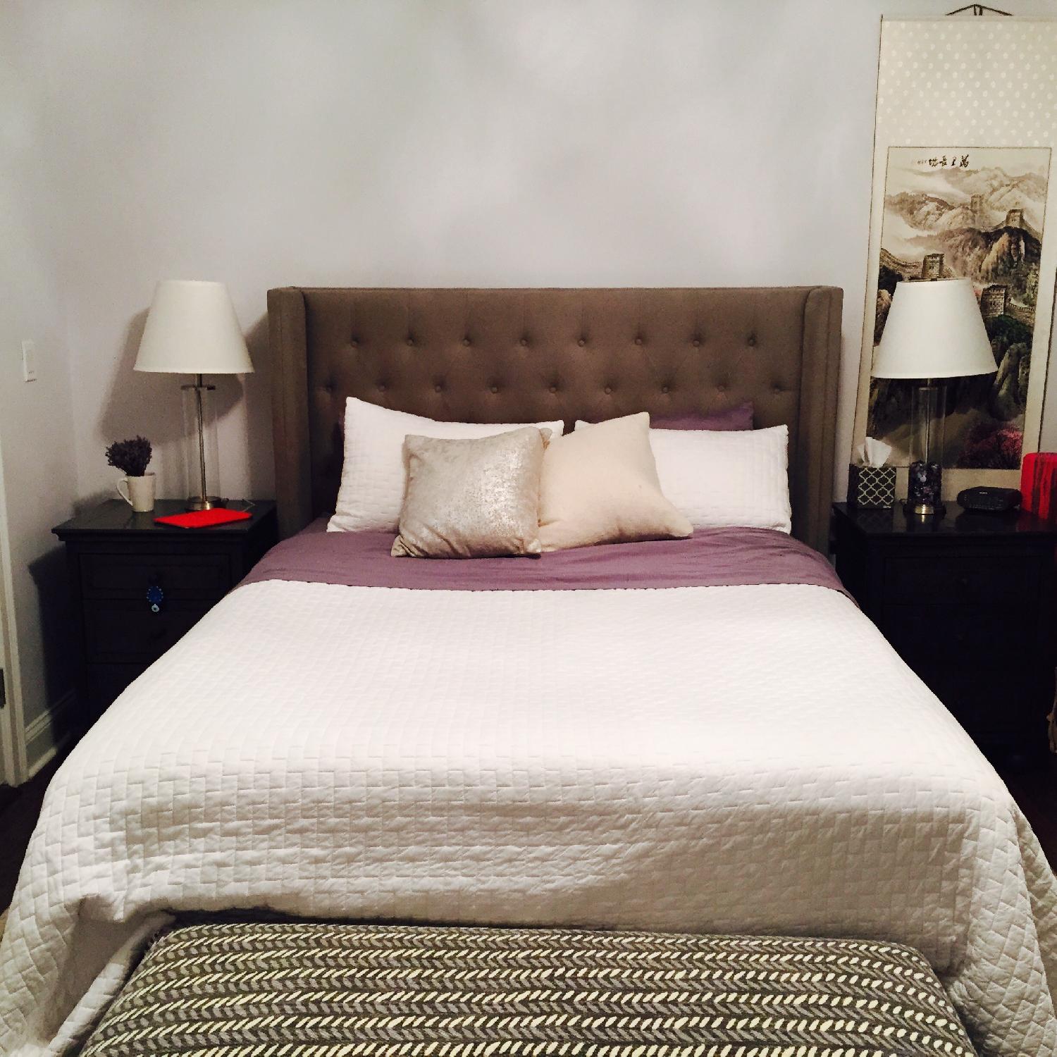 Restoration Hardware Zinc Closed Nightstands - Pair - image-3