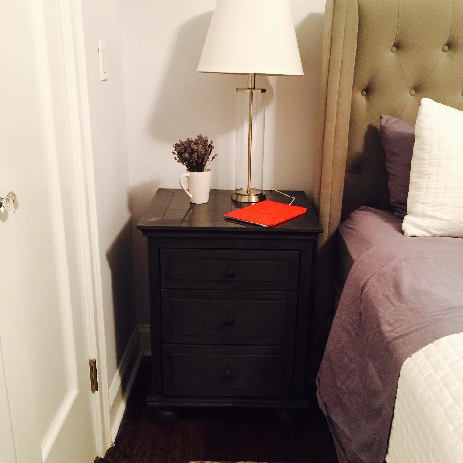 Restoration Hardware Zinc Closed Nightstands - Pair - image-5