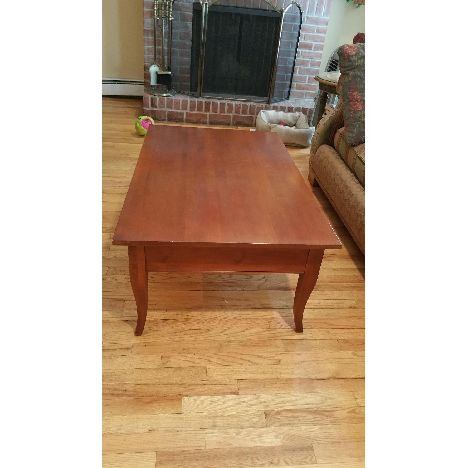 Ethan Allen Coffee Table with Drawer - image-2