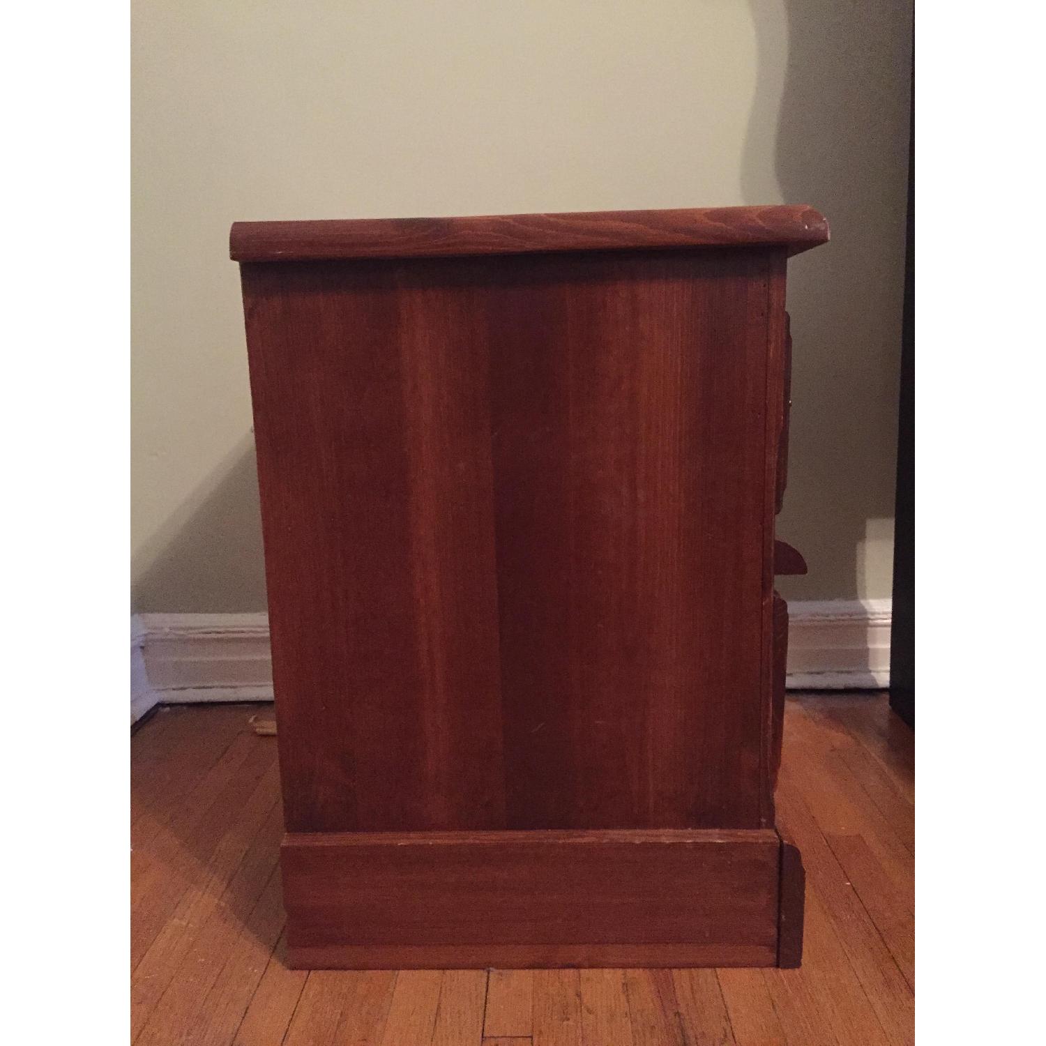 Cherry Wood Dresser w/ Shelves & Mirror - image-3