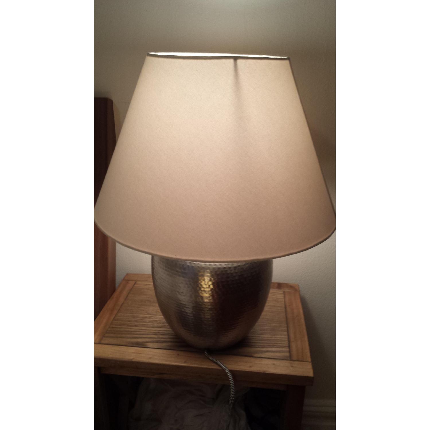 Ikea Hammered Silver Lamps - image-4