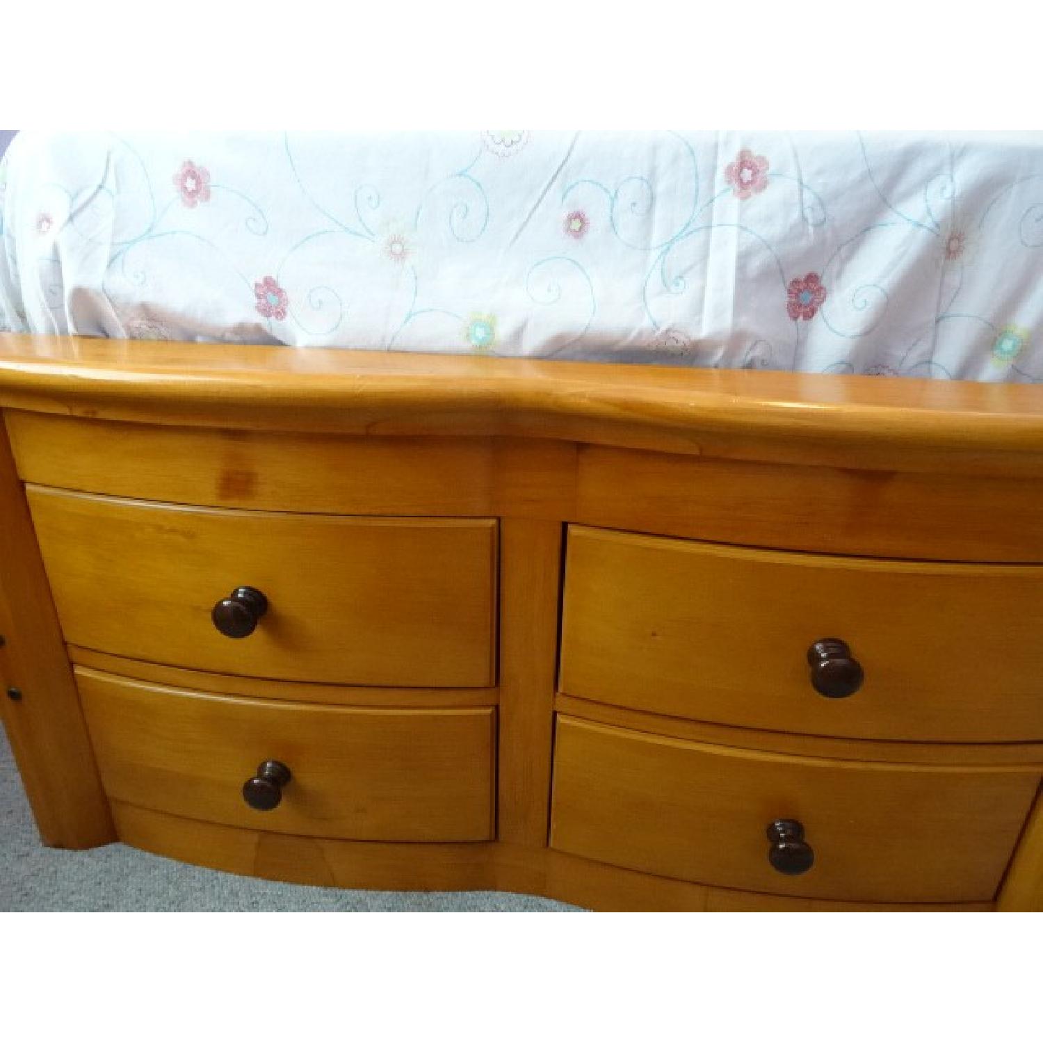 Raymour & Flanigan Twin Bed w/ Attached Bookcase/Drawers - image-3