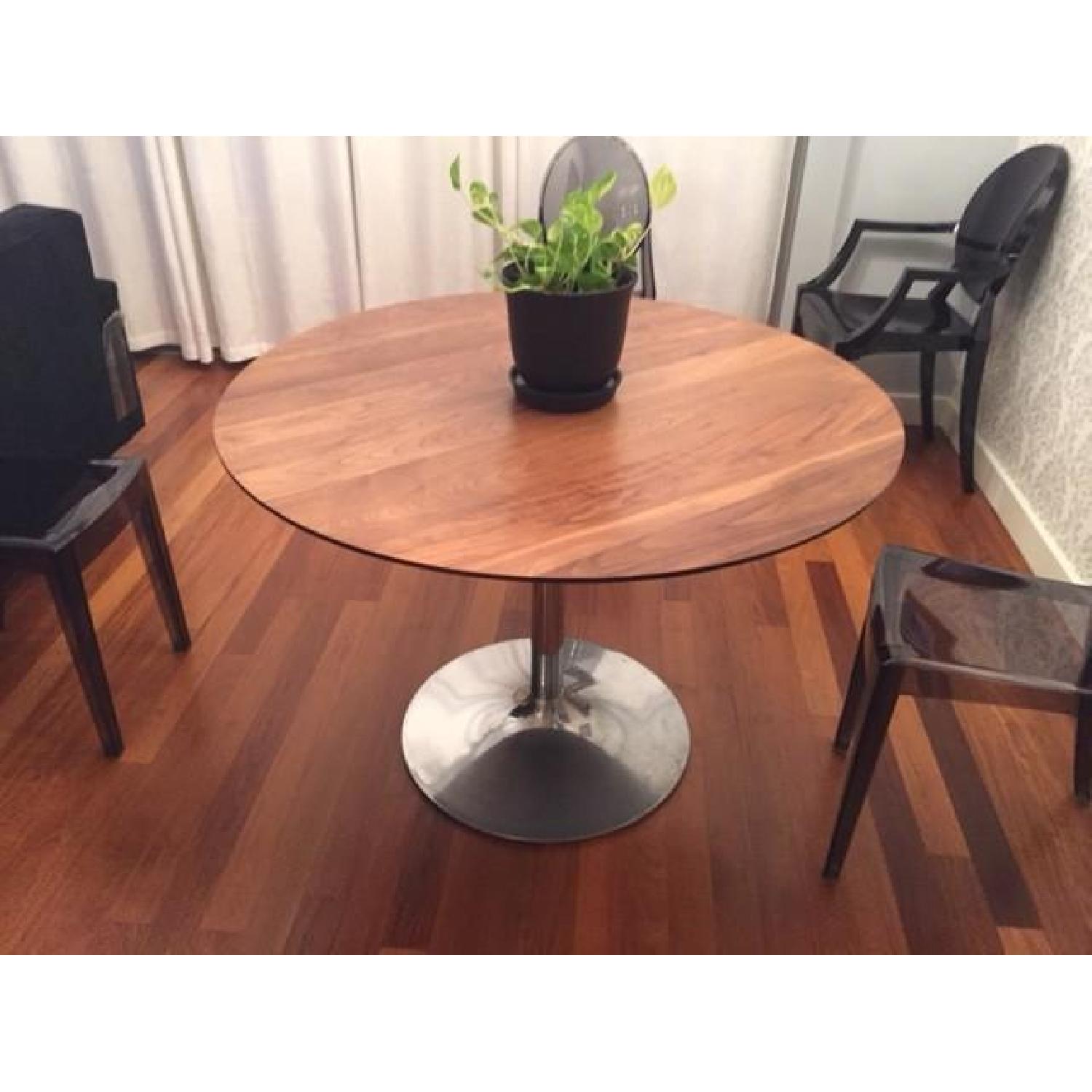 Room & Board Walnut Pedestal Dining Table - image-1