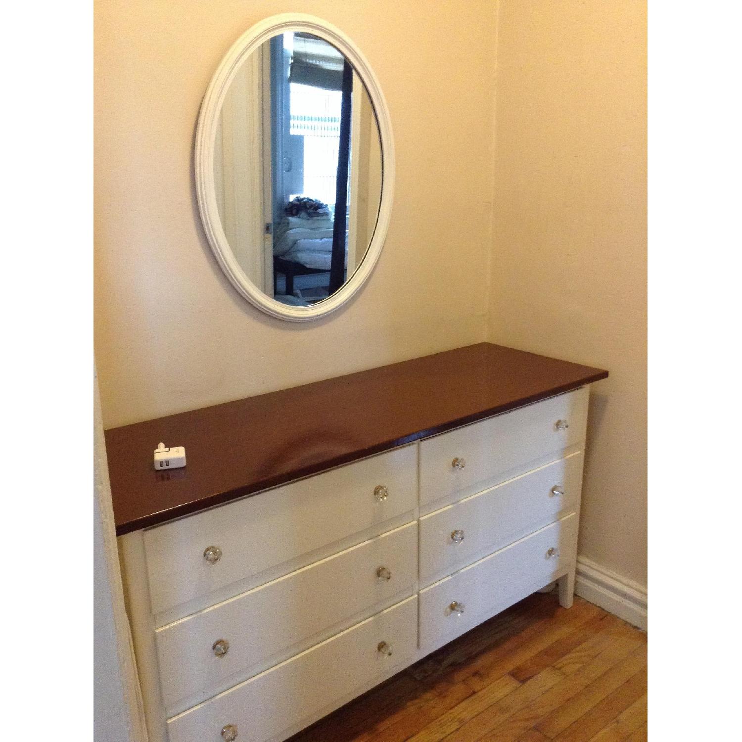 White Dresser w/ Mirror - image-3