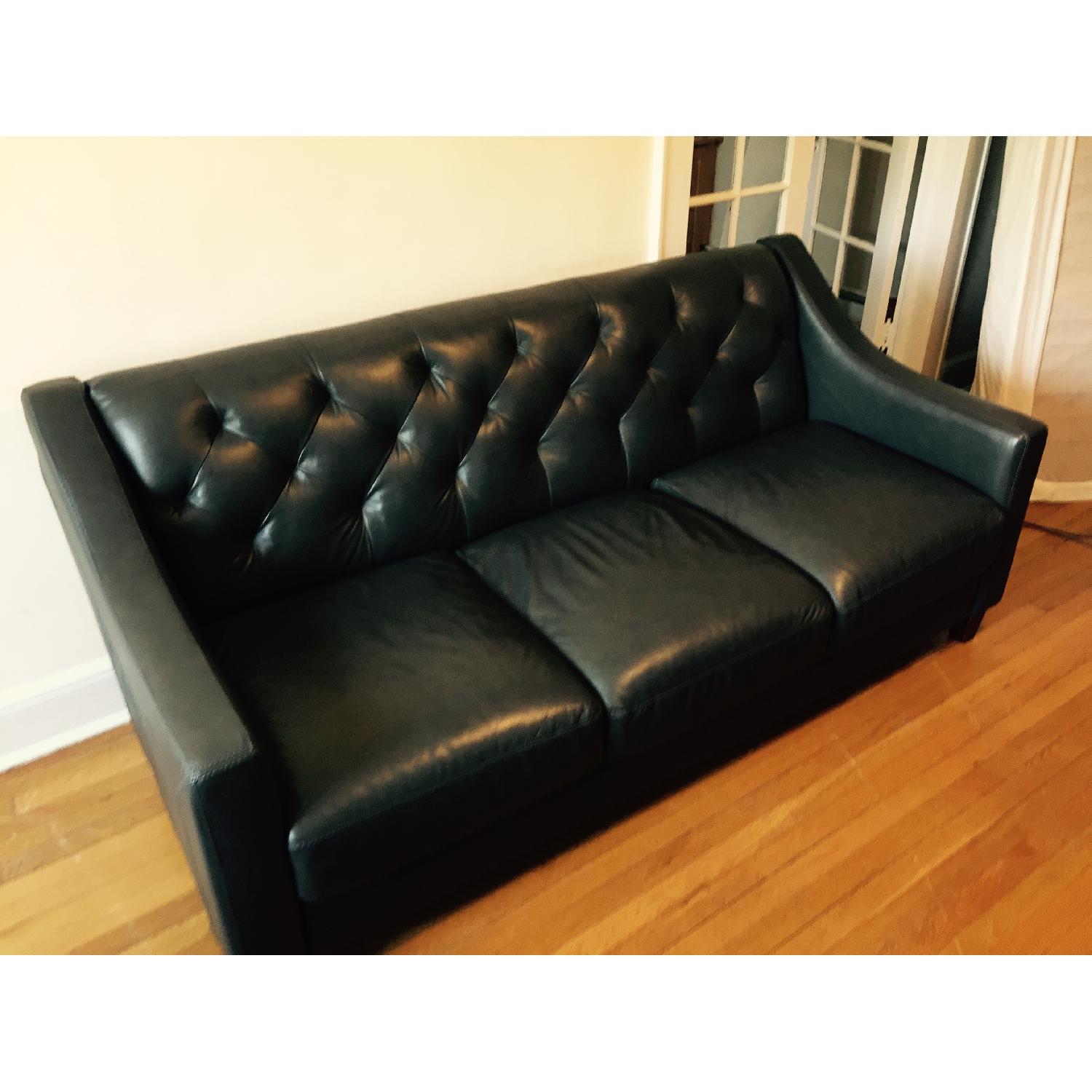 Macy's Leather Sofa - image-3